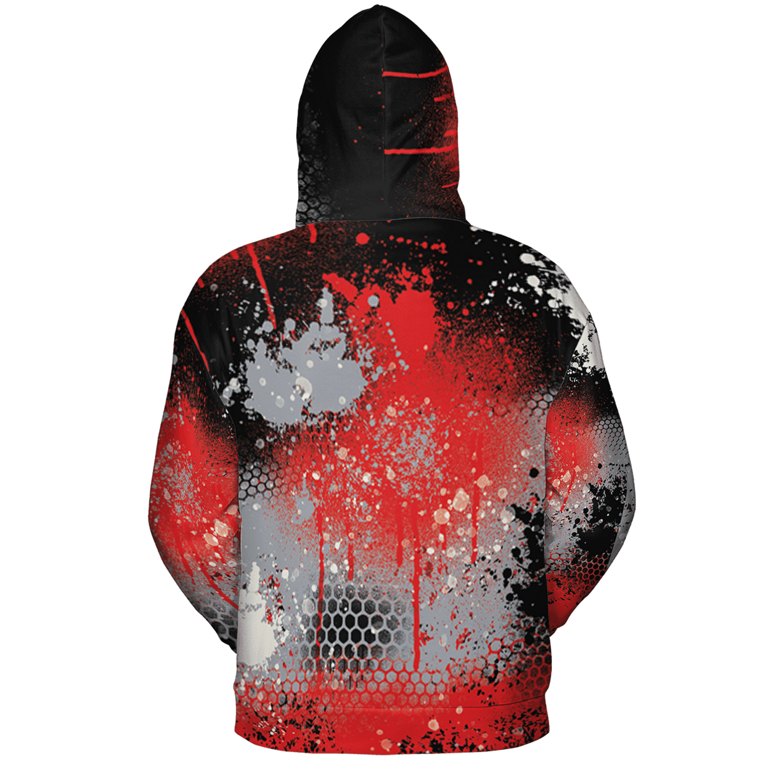 Bred Reimagined 4s Hoodie Match 23 Painted Graffiti 3D All-Over Print - NastyJamz
