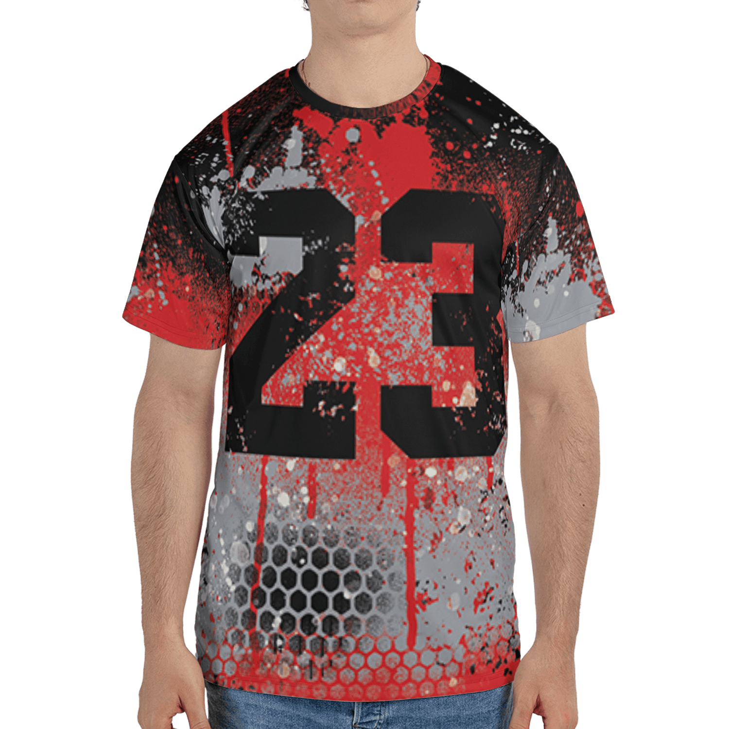Bred Reimagined 4s T Shirt Match 23 Painted Graffiti 3D All-Over Print - NastyJamz