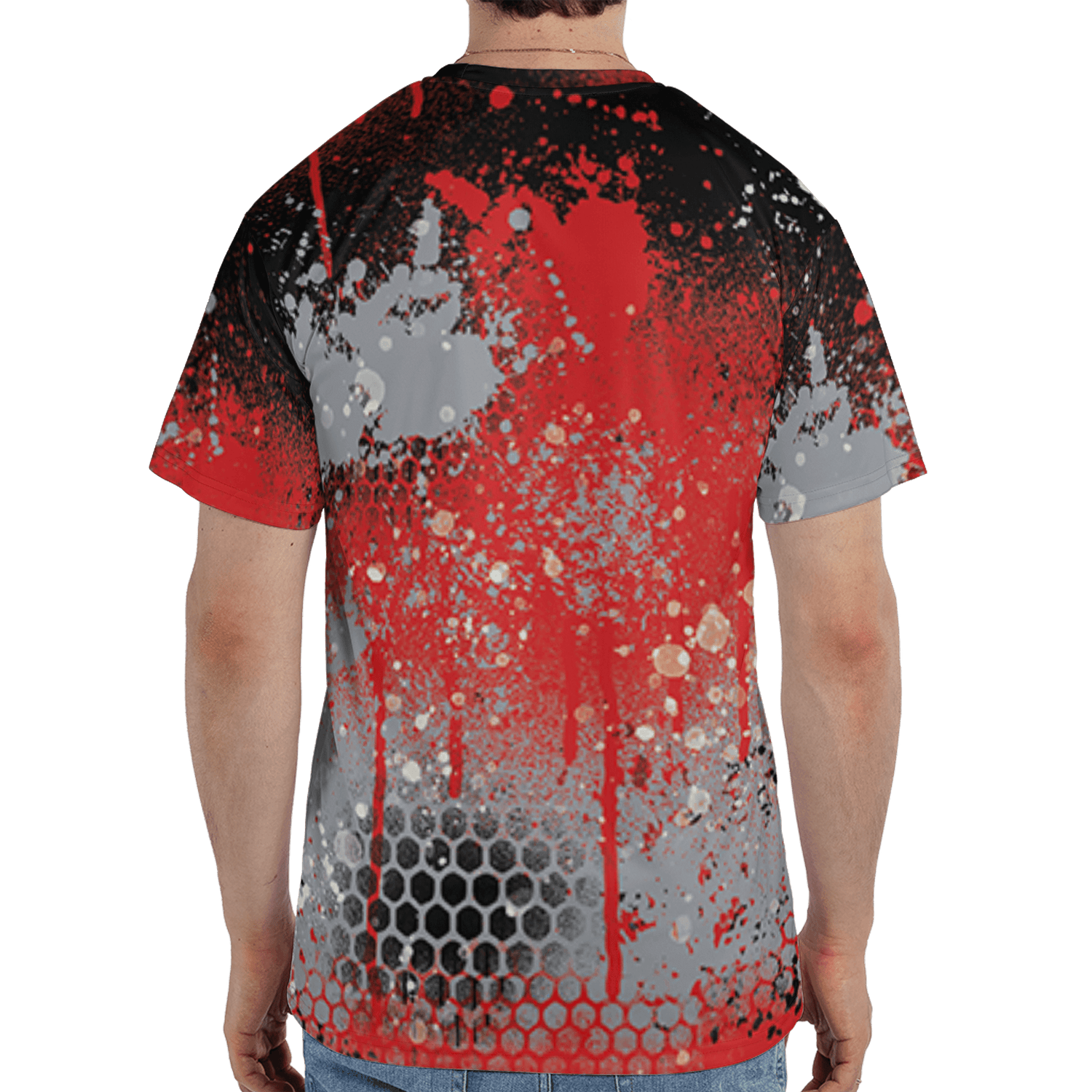 Bred Reimagined 4s T Shirt Match 23 Painted Graffiti 3D All-Over Print - NastyJamz