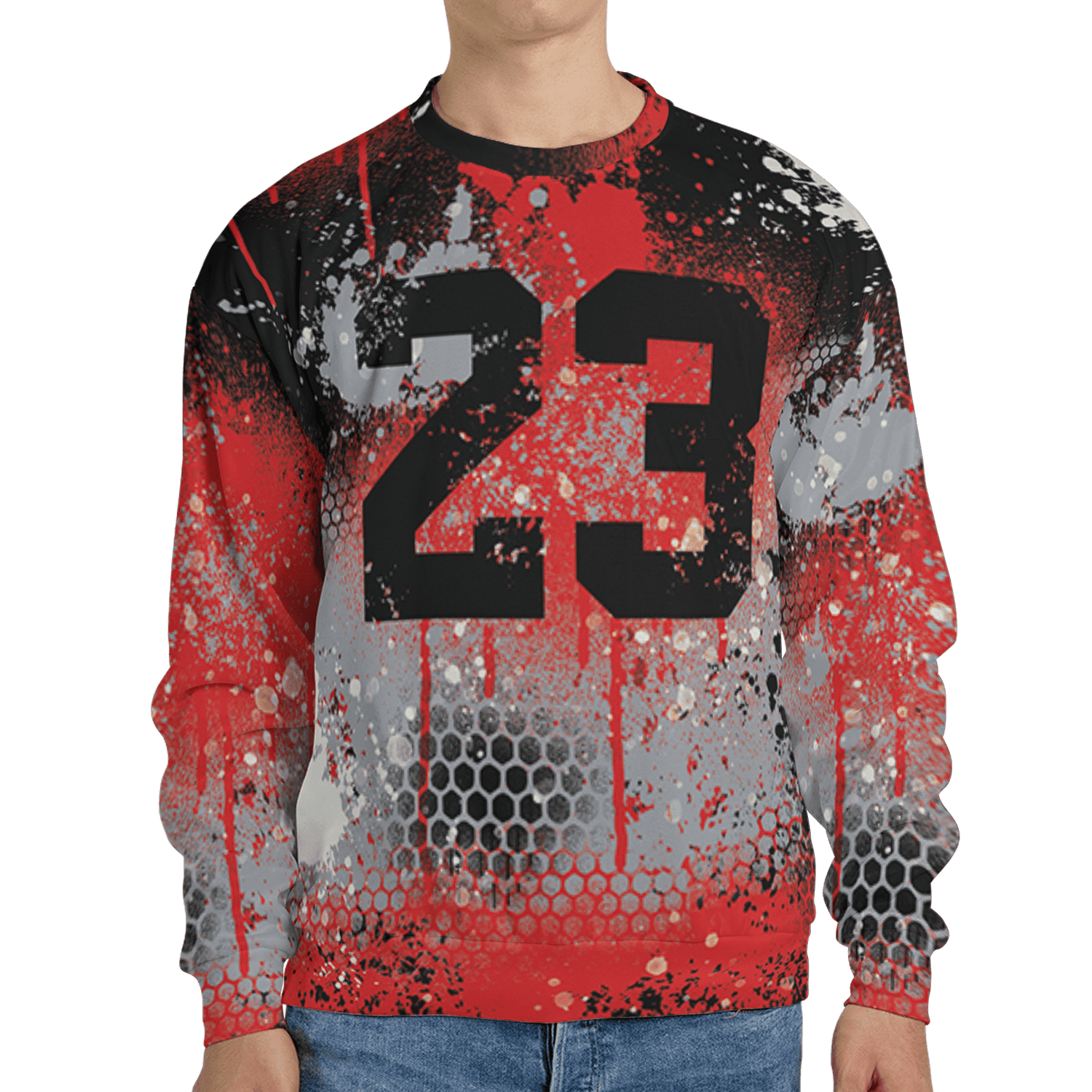 Bred Reimagined 4s Sweatshirt Match 23 Painted Graffiti 3D All-Over Print - NastyJamz