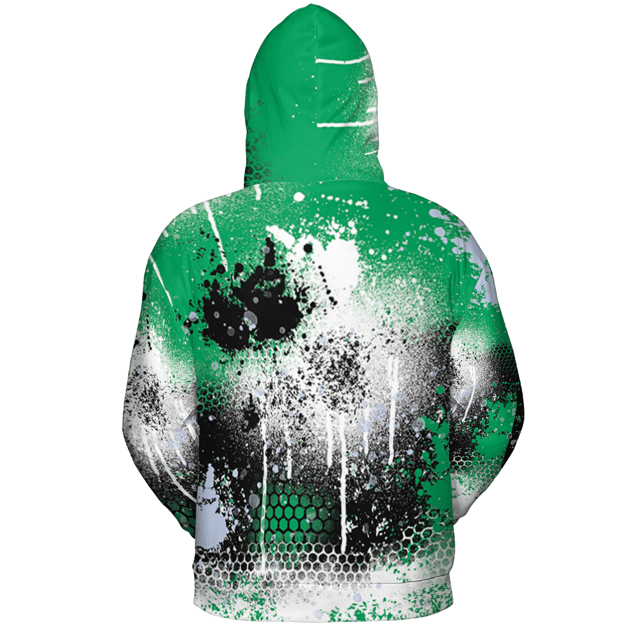 Lucky Green 5s Hoodie Match 23 Painted Graffiti 3D All-Over Print - NastyJamz