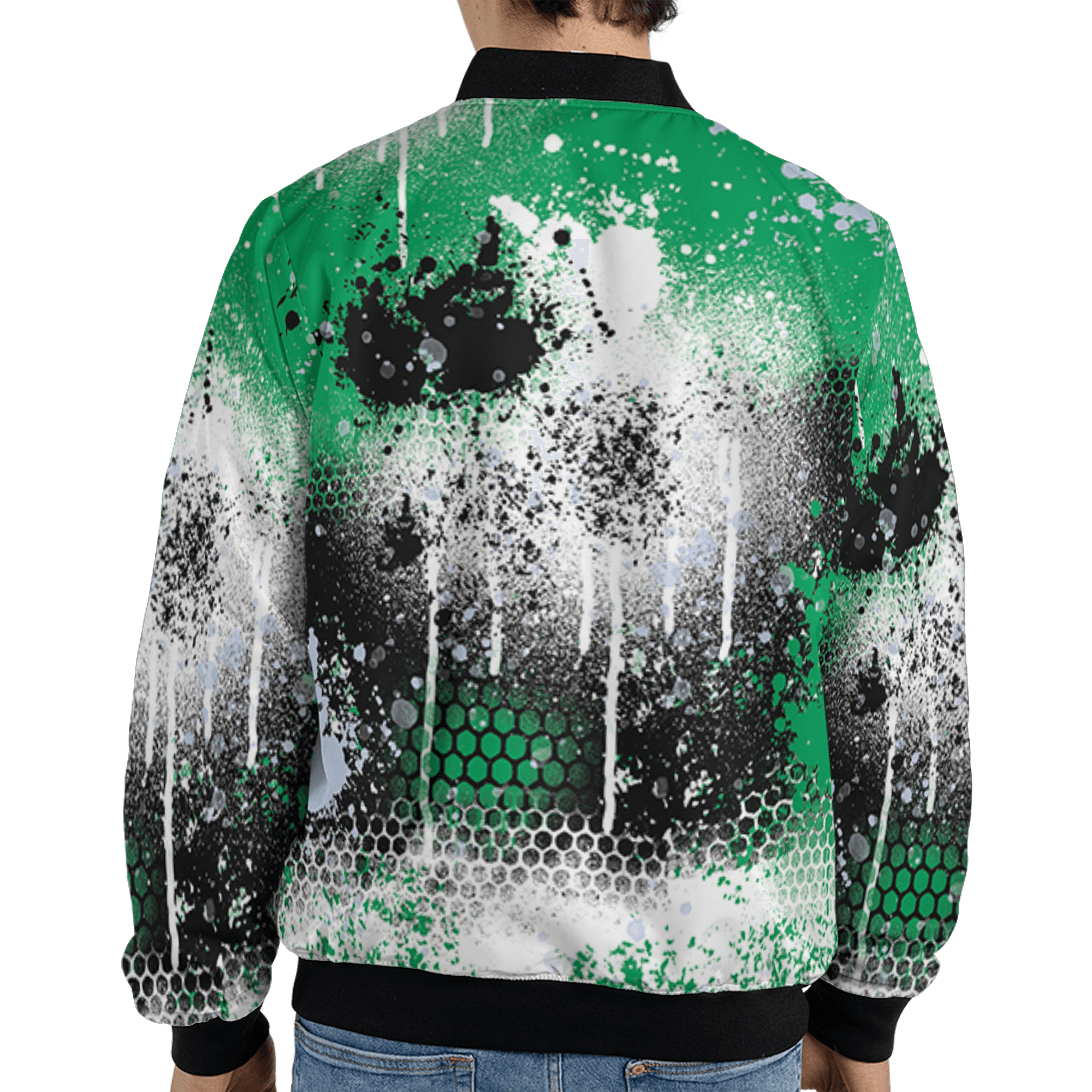 Lucky Green 5s Jacket Match 23 Painted Graffiti 3D All-Over Print - NastyJamz