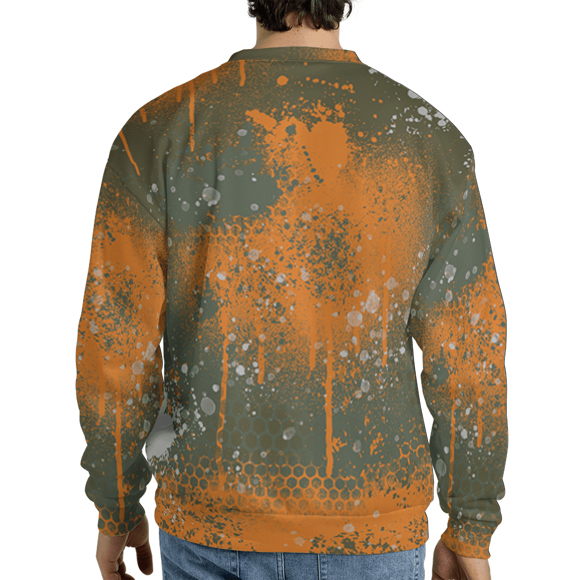 Olive 5s Sweatshirt Match 23 Painted Graffiti 3D All-Over Print - NastyJamz