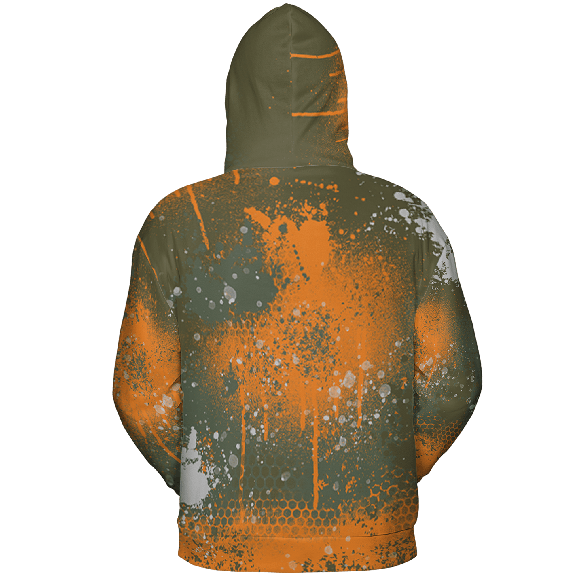 Olive 5s Hoodie Match 23 Painted Graffiti 3D All-Over Print - NastyJamz