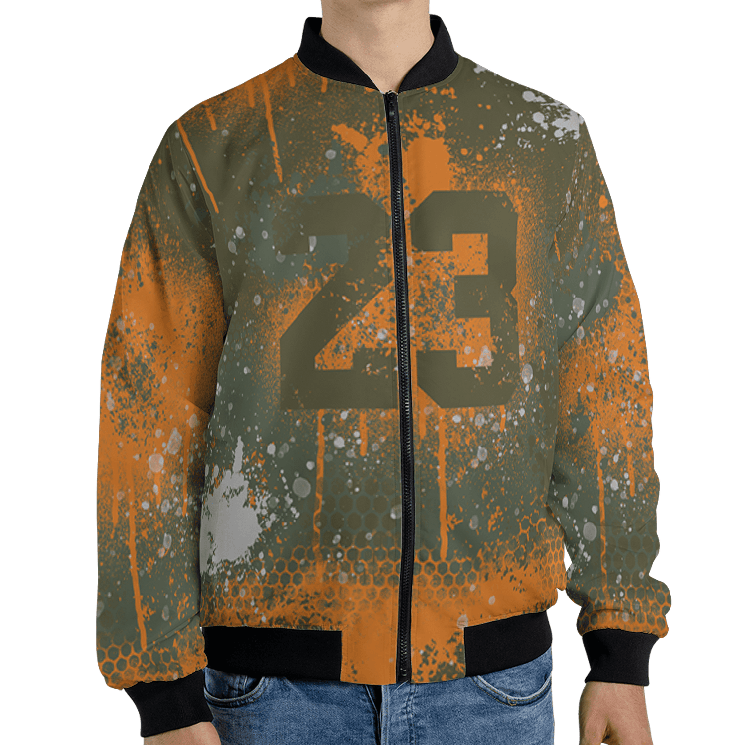 Olive 5s Jacket Match 23 Painted Graffiti 3D All-Over Print - NastyJamz