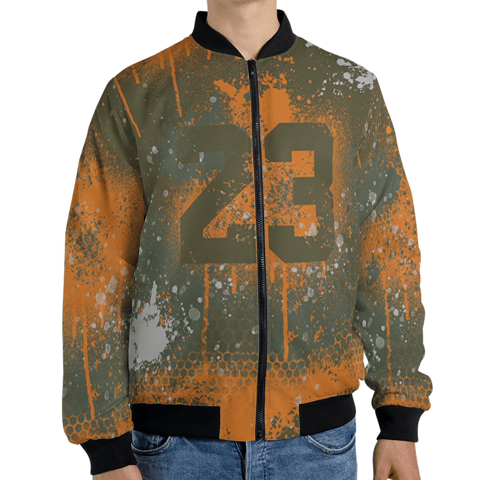 Olive 5s Jacket Match 23 Painted Graffiti 3D All-Over Print - NastyJamz