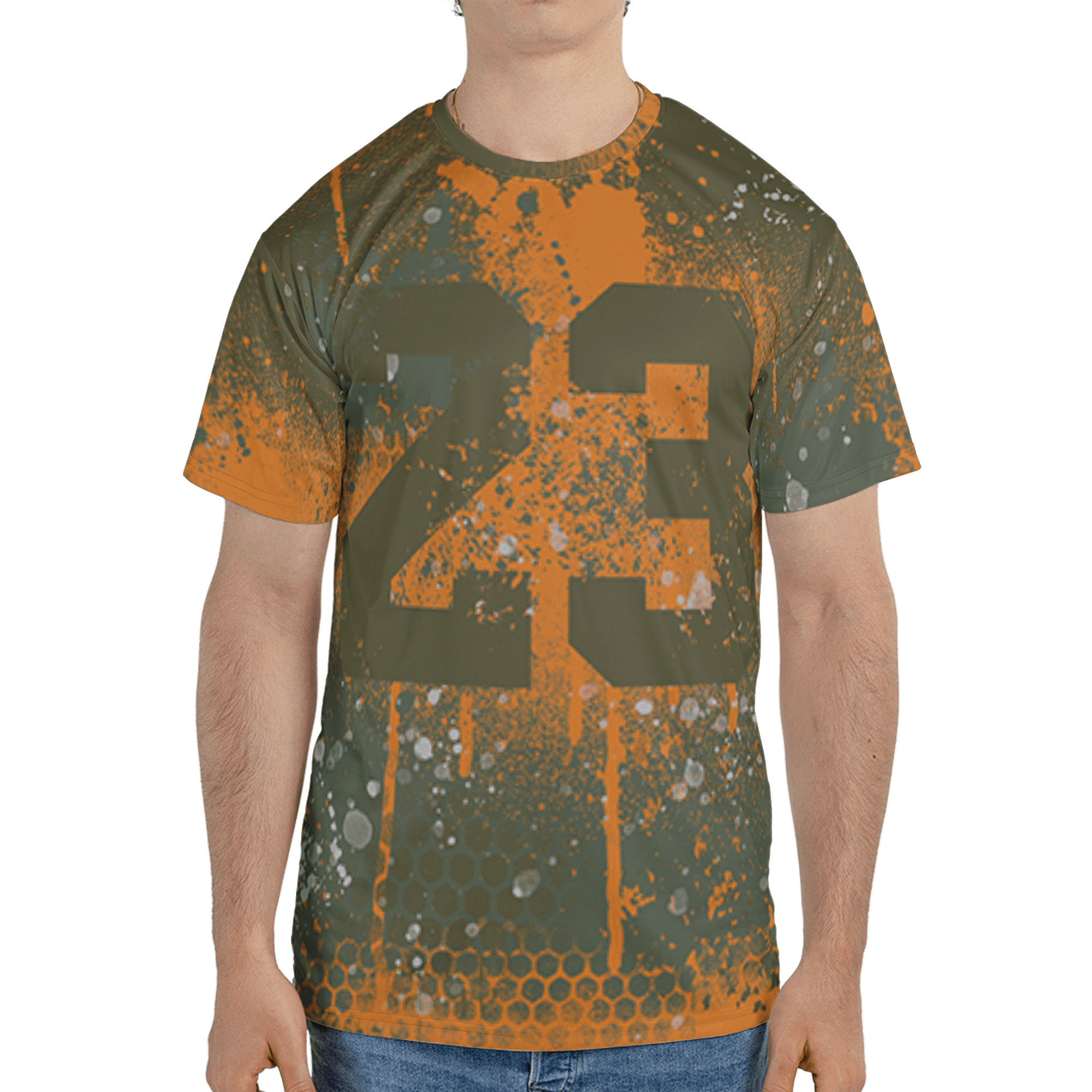 Olive 5s T Shirt Match 23 Painted Graffiti 3D All-Over Print - NastyJamz