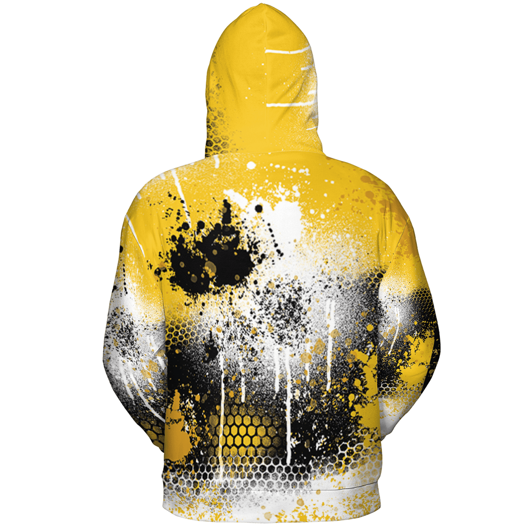 Yellow Ochre 6s Hoodie Match 23 Painted Graffiti 3D All-Over Print - NastyJamz