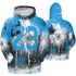 Powder Blue 9s Hoodie Match 23 Painted Graffiti 3D All-Over Print - NastyJamz