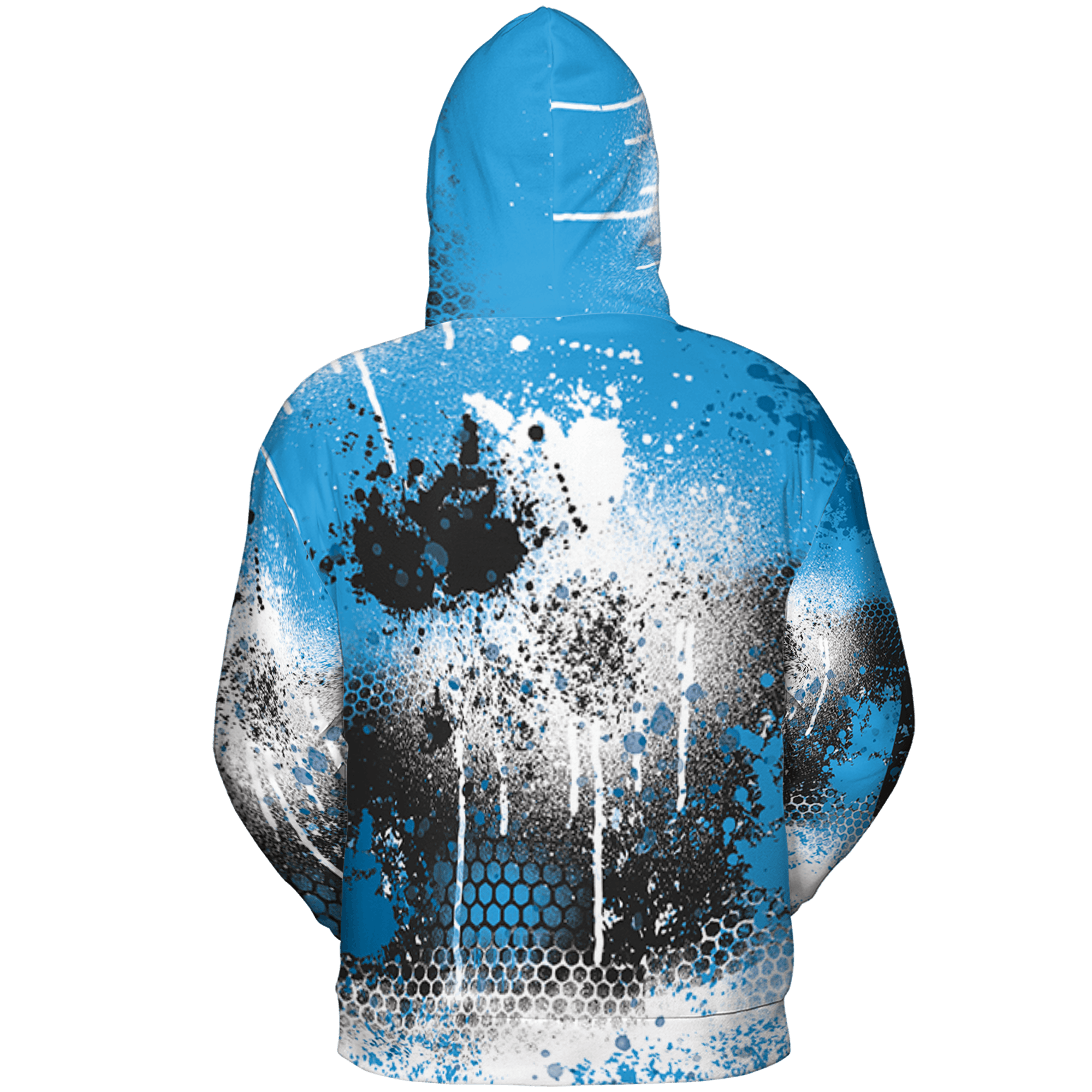 Powder Blue 9s Hoodie Match 23 Painted Graffiti 3D All-Over Print - NastyJamz