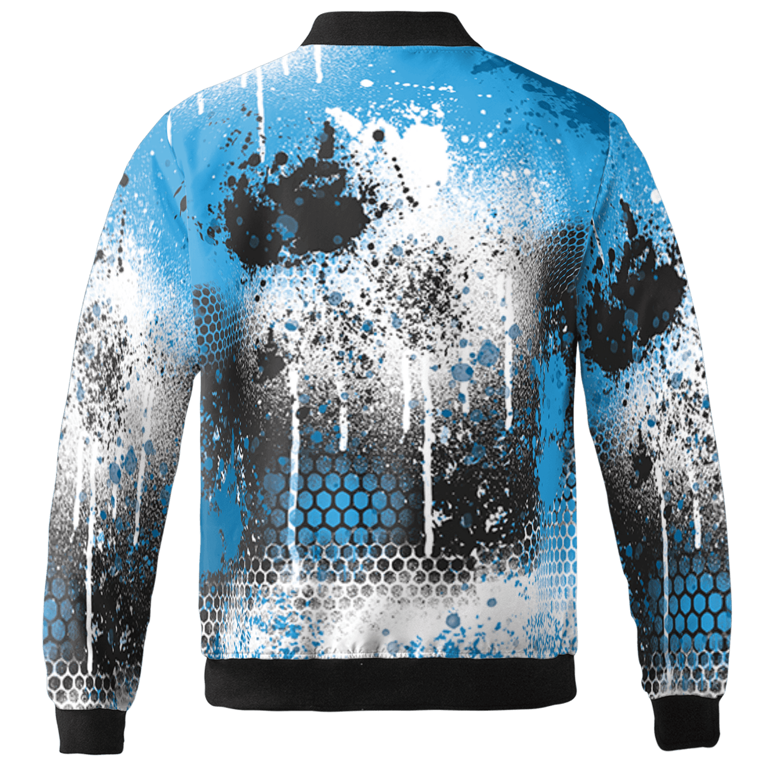 Powder Blue 9s Jacket Match 23 Painted Graffiti 3D All-Over Print - NastyJamz