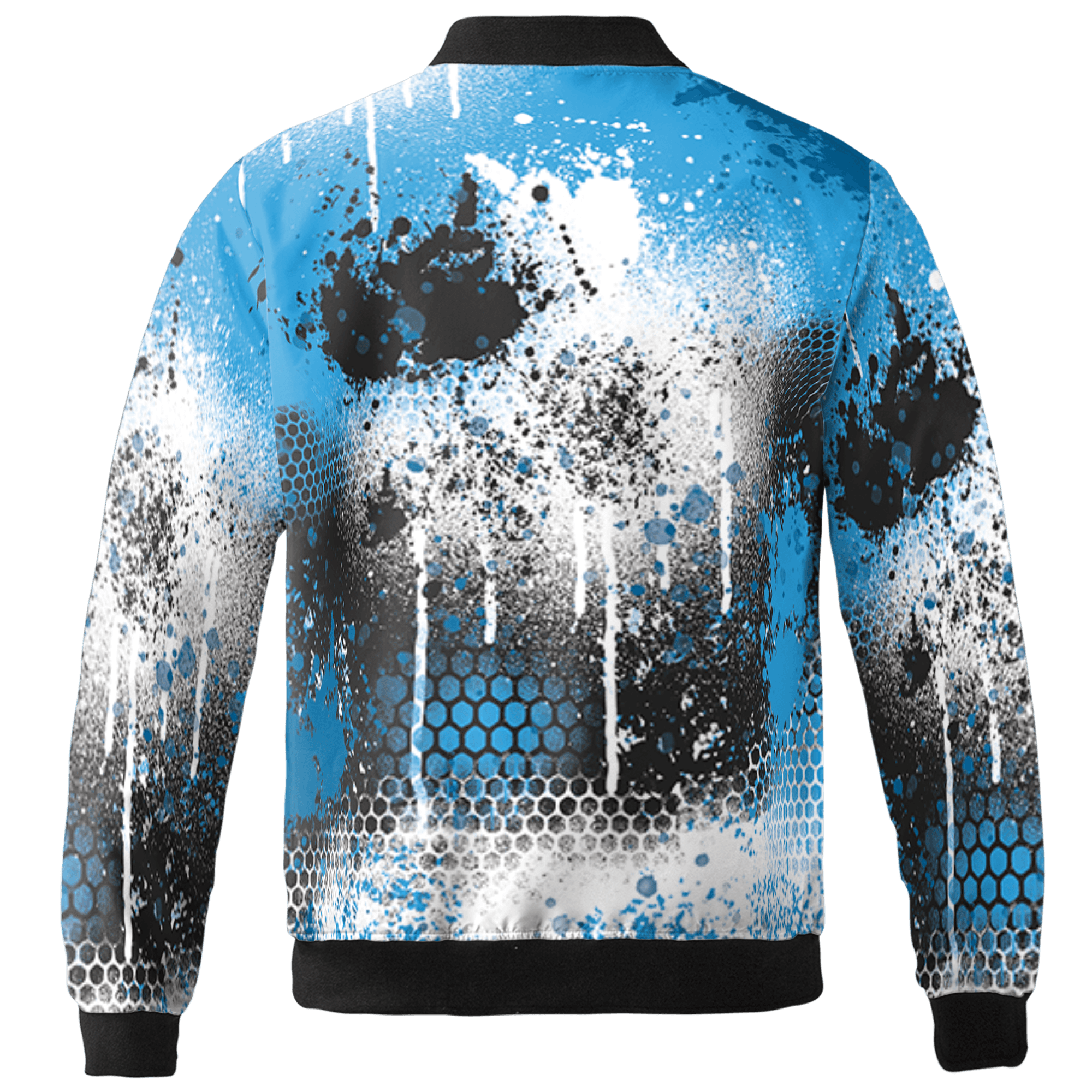 Powder Blue 9s Jacket Match 23 Painted Graffiti 3D All-Over Print - NastyJamz