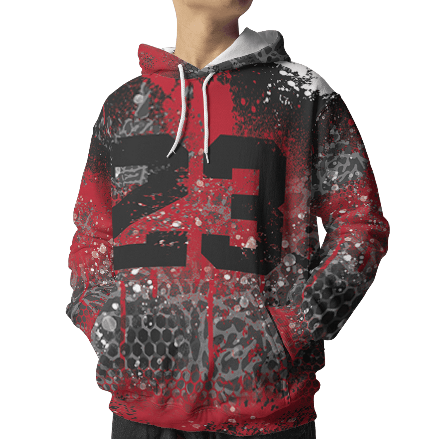 Spizike Low Bred Hoodie Match 23 Painted Graffiti 3D All-Over Print - NastyJamz