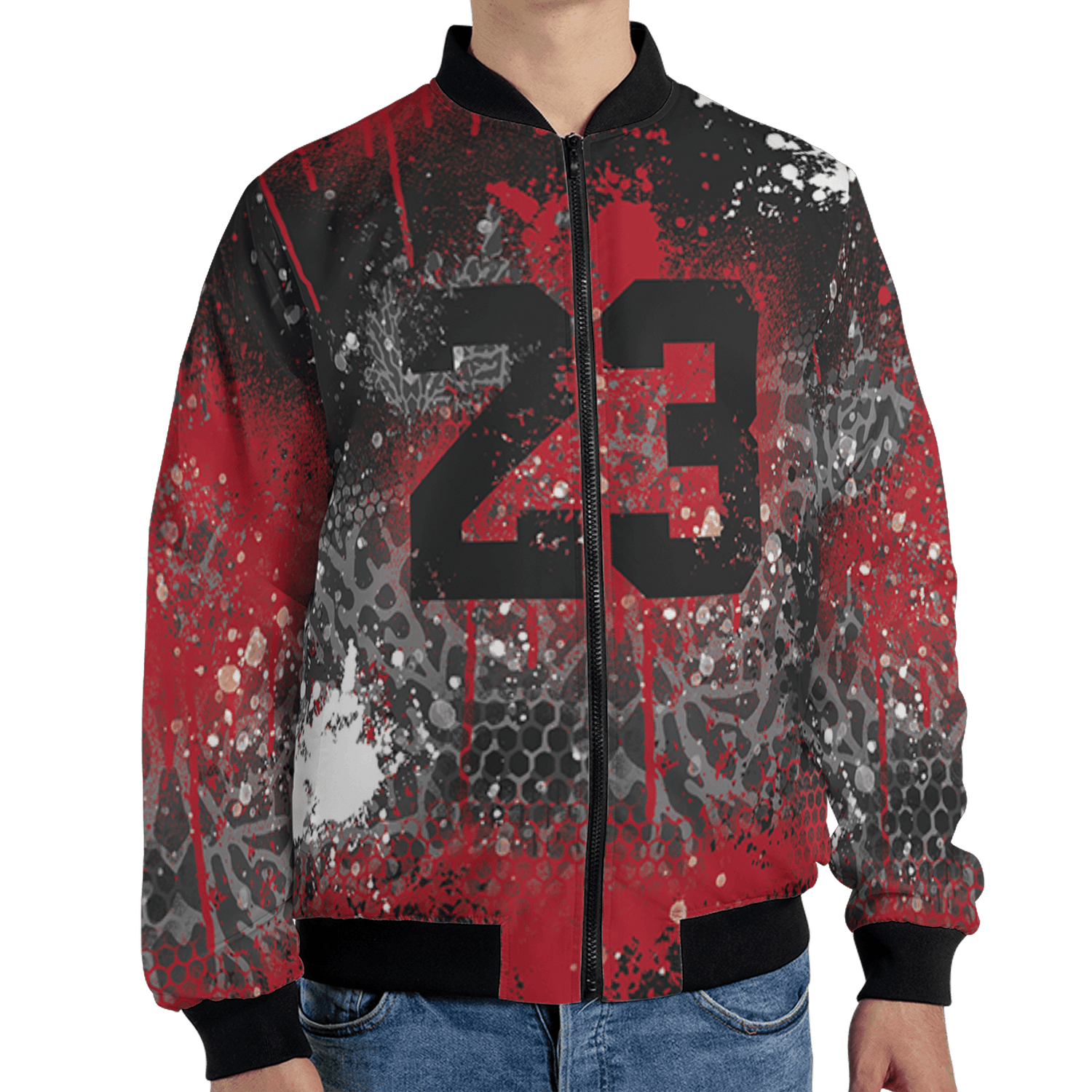 Spizike Low Bred Jacket Match 23 Painted Graffiti 3D All-Over Print - NastyJamz