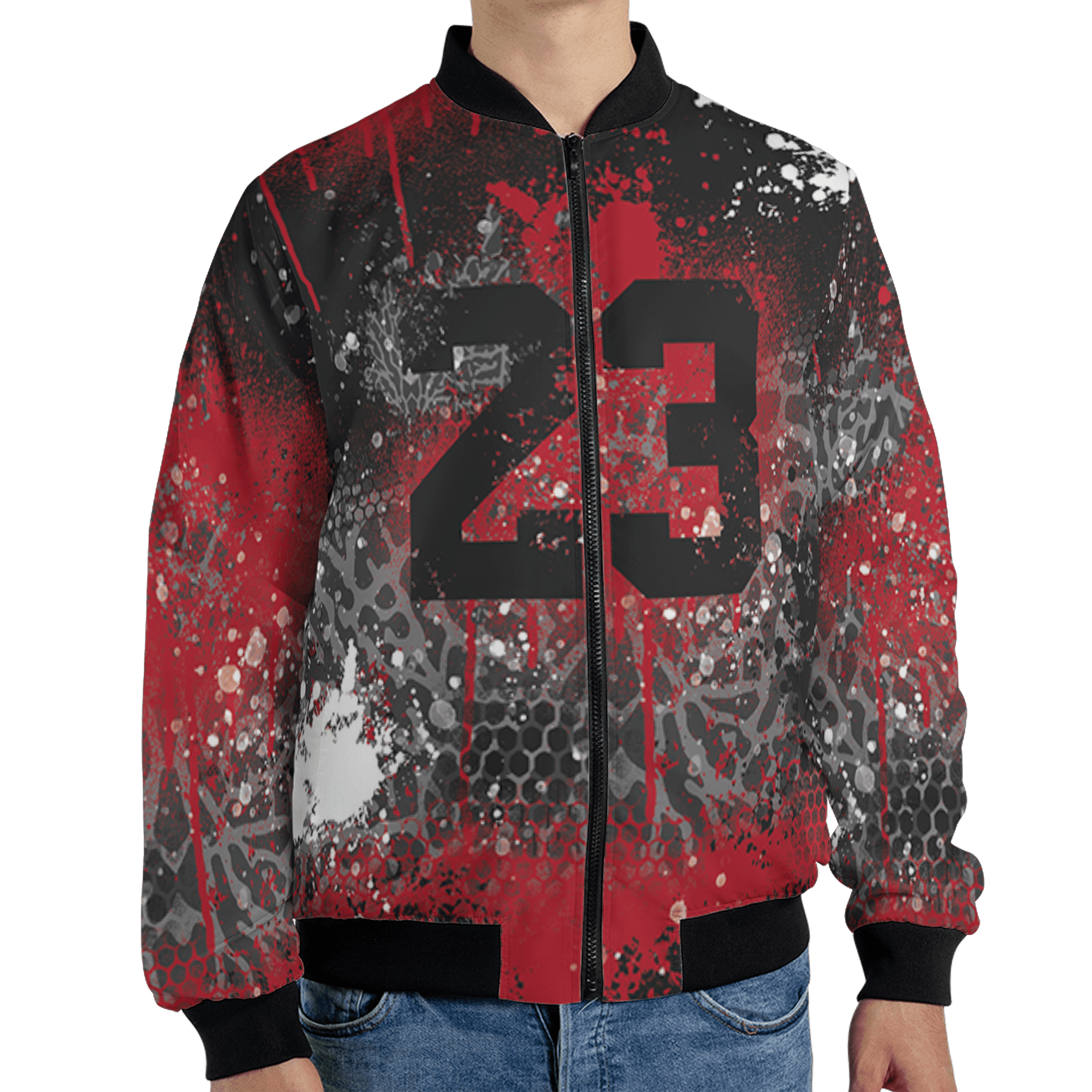 Spizike Low Bred Jacket Match 23 Painted Graffiti 3D All-Over Print - NastyJamz