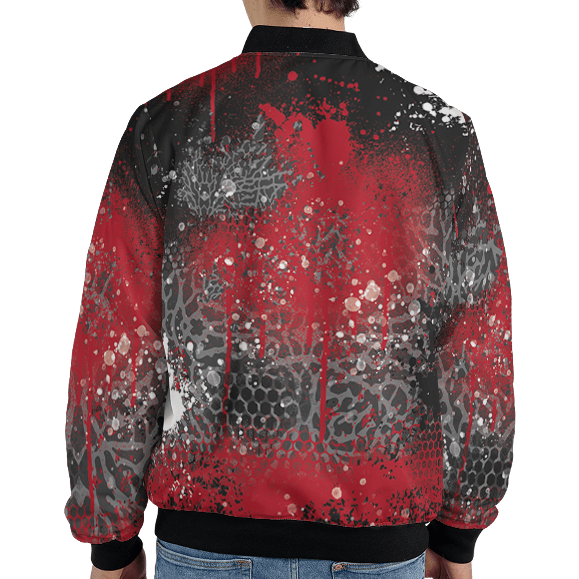 Spizike Low Bred Jacket Match 23 Painted Graffiti 3D All-Over Print - NastyJamz
