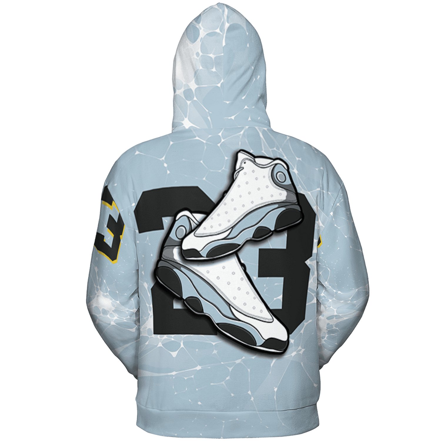 Blue Grey 13s Hoodie Match 23 Sneaker 3D All-Over Print - NastyJamz