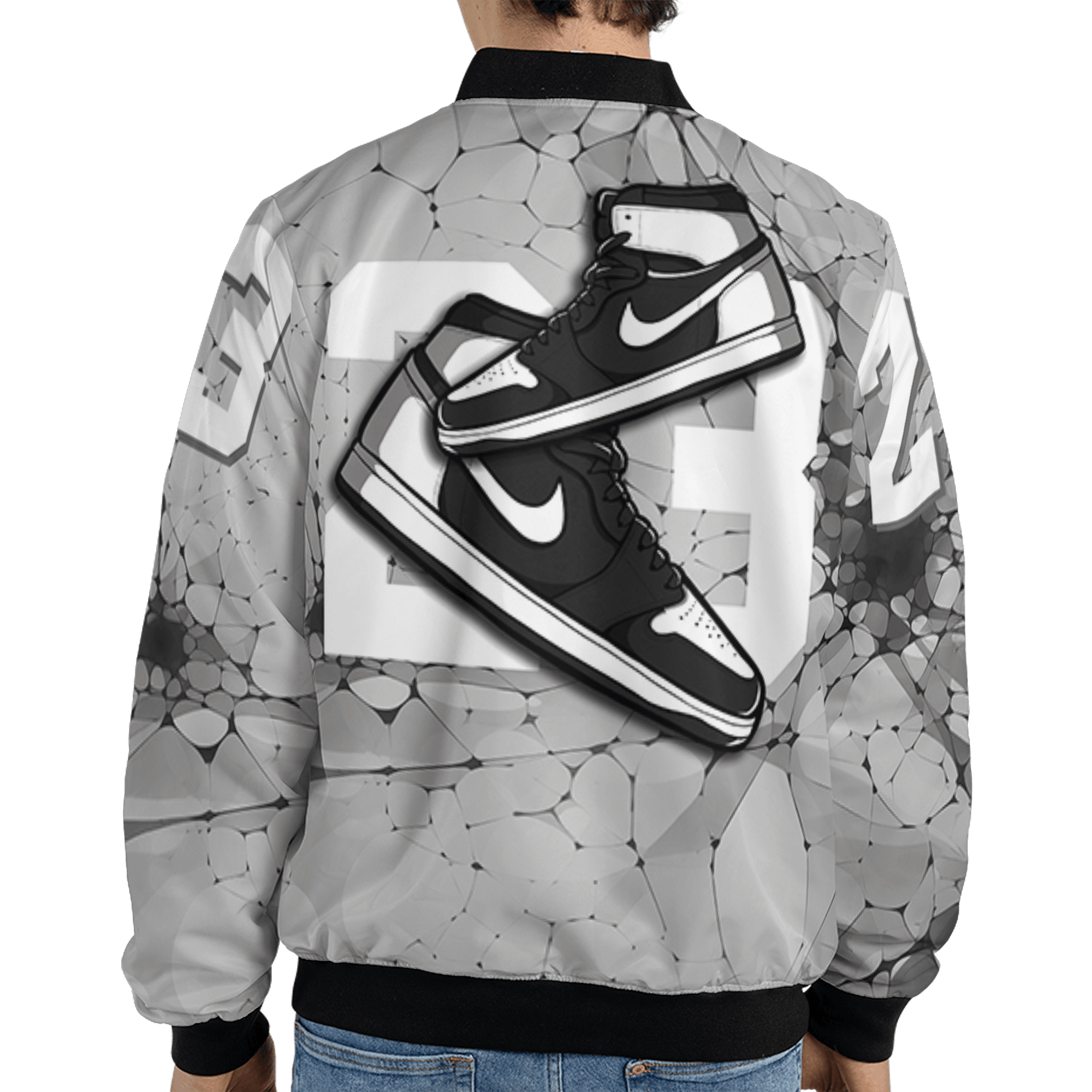 Retro High OG Black White 1s Jacket Match 23 Sneaker 3D All-Over Print - NastyJamz
