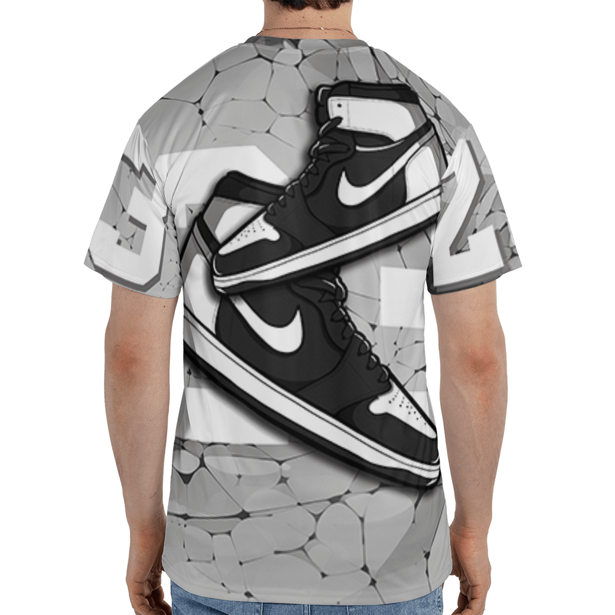 Retro High OG Black White 1s T Shirt Match 23 Sneaker 3D All-Over Print - NastyJamz