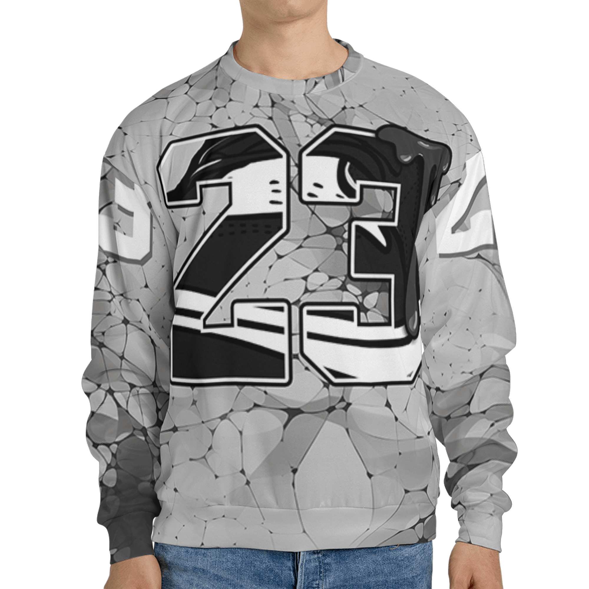 Retro High OG Black White 1s Sweatshirt Match 23 Sneaker 3D All-Over Print - NastyJamz