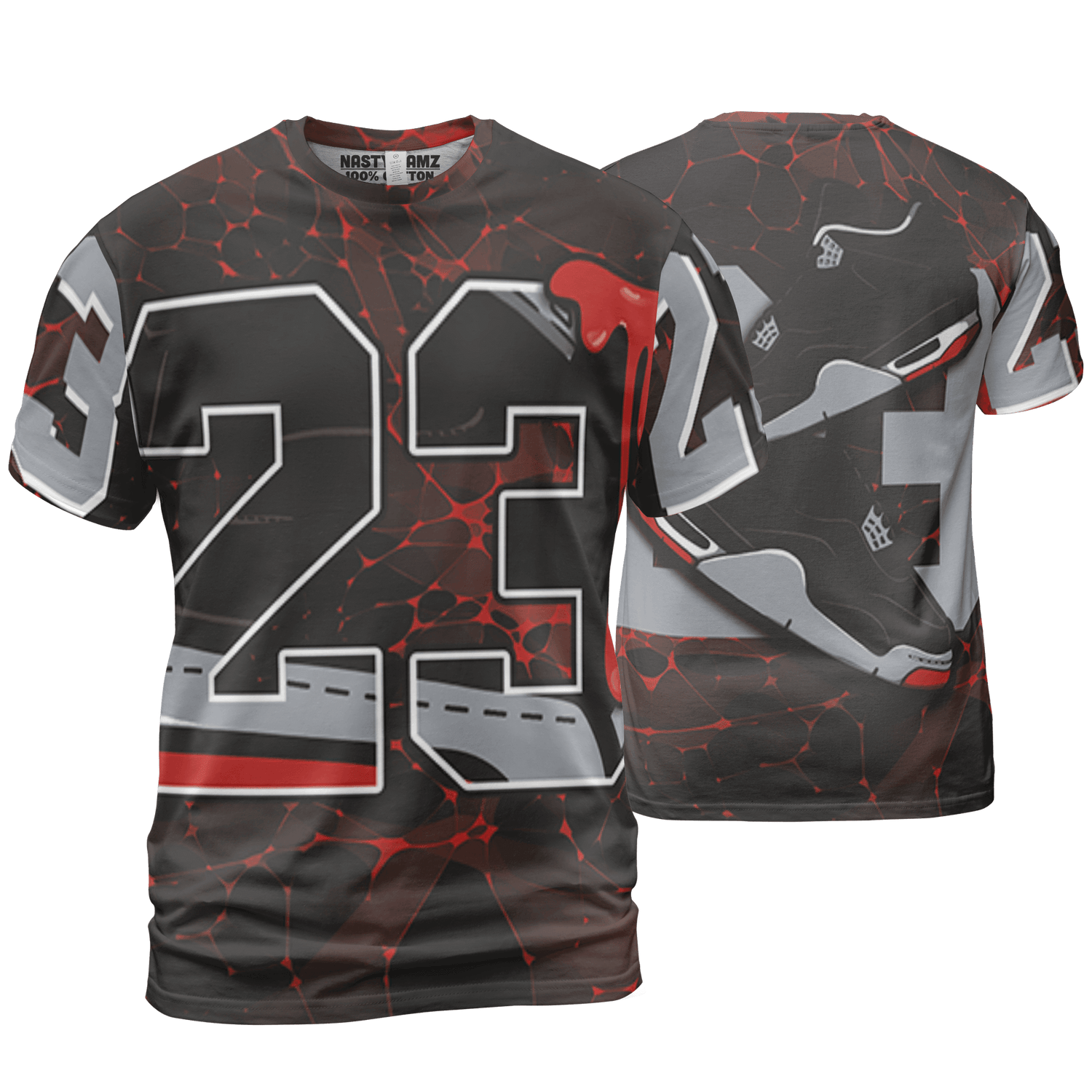 Bred Reimagined 4s T Shirt Match 23 Sneaker 3D All-Over Print - NastyJamz