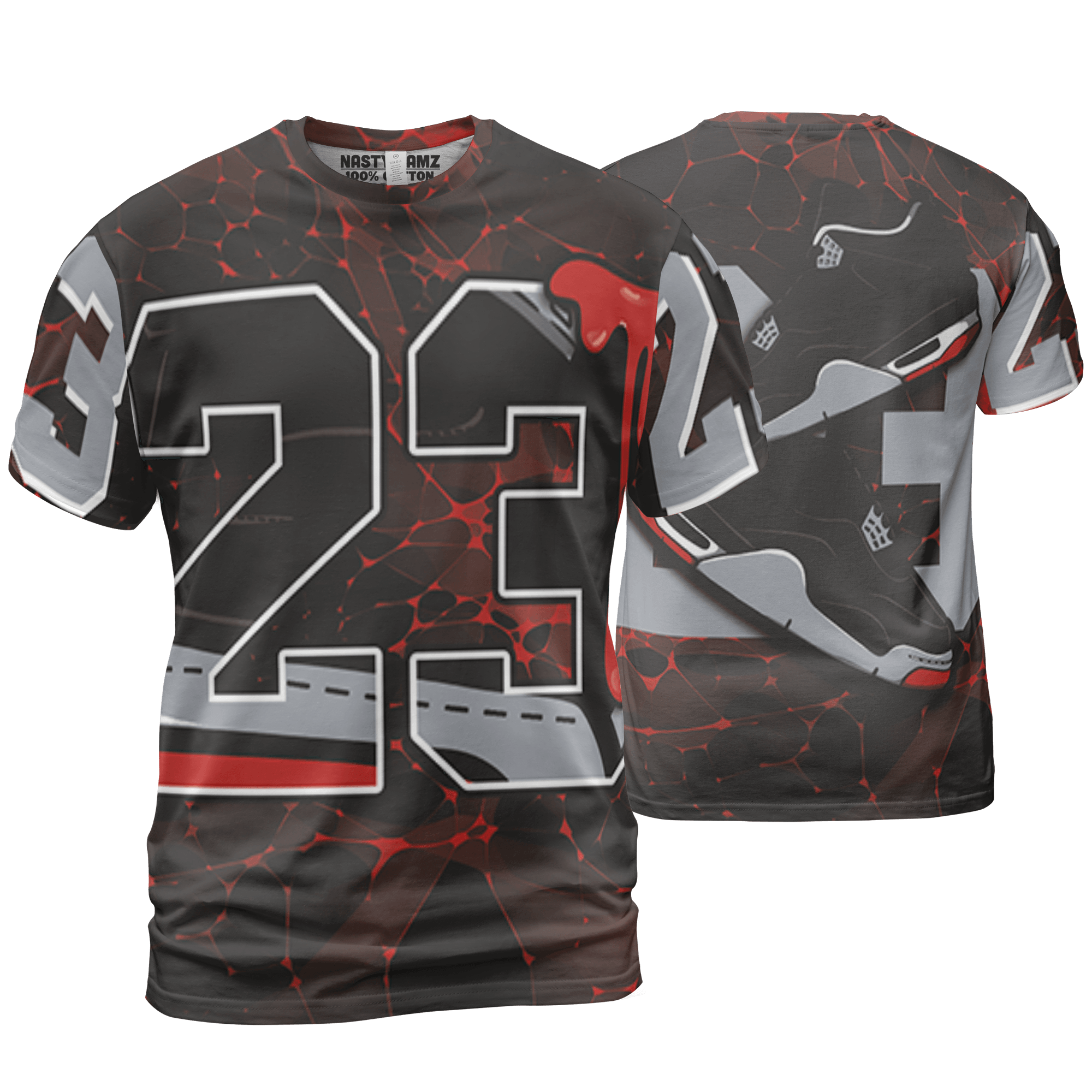 Bred Reimagined 4s T Shirt Match 23 Sneaker 3D All-Over Print - NastyJamz