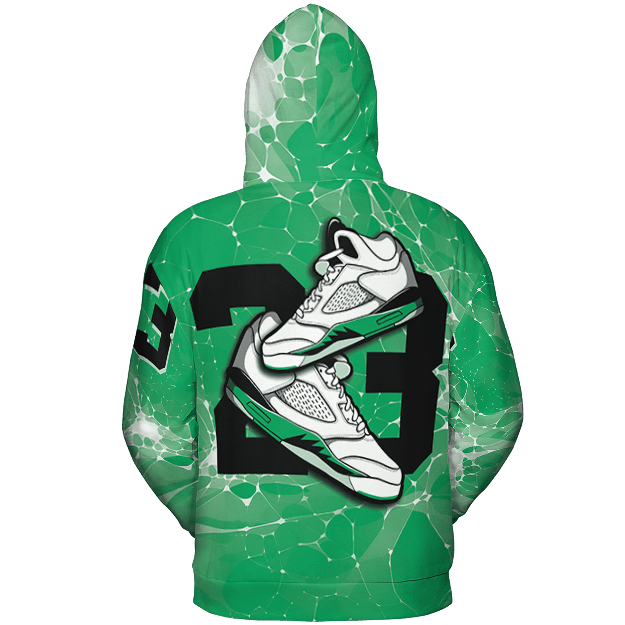Lucky Green 5s Hoodie Match 23 Sneaker 3D All-Over Print - NastyJamz