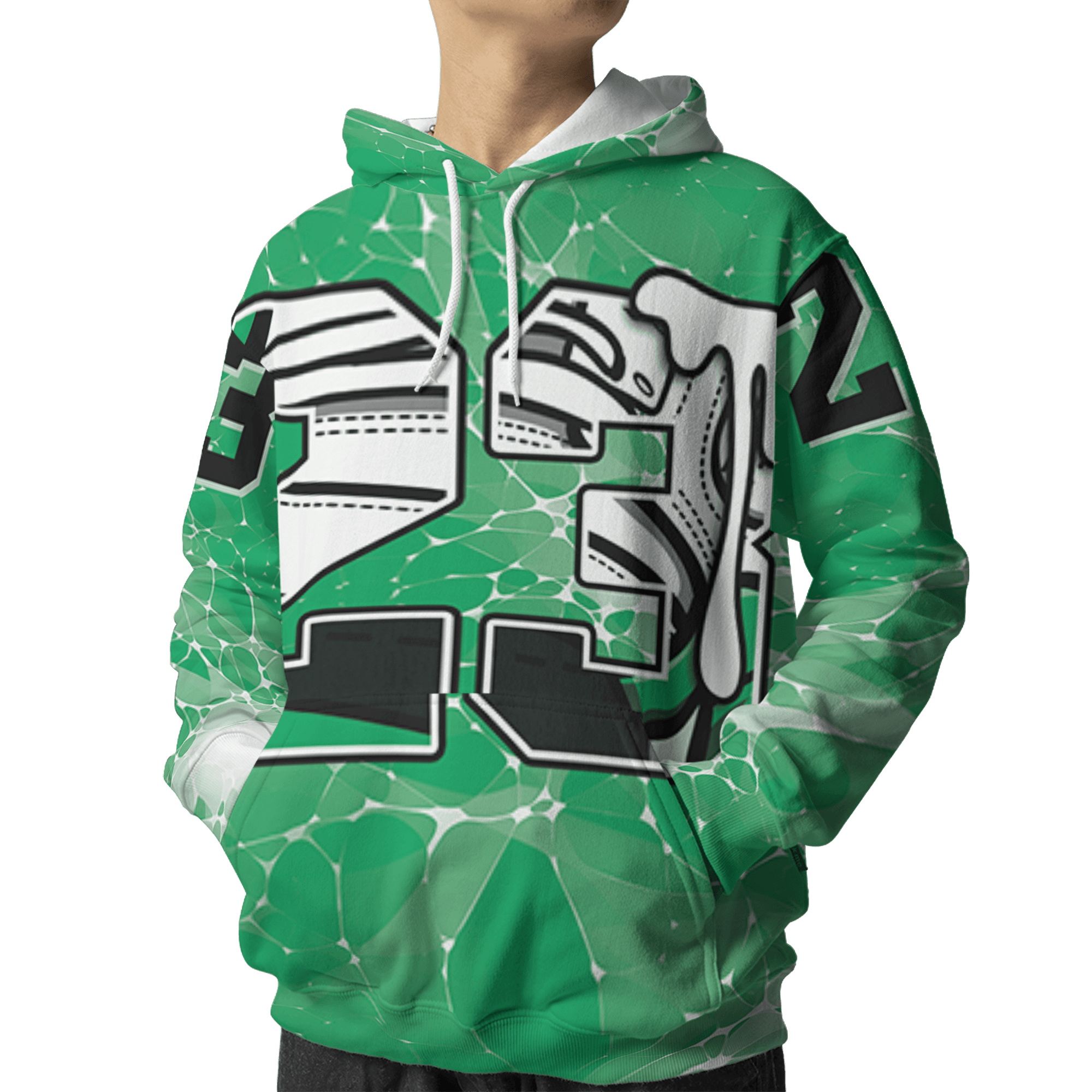 Lucky Green 5s Hoodie Match 23 Sneaker 3D All-Over Print - NastyJamz