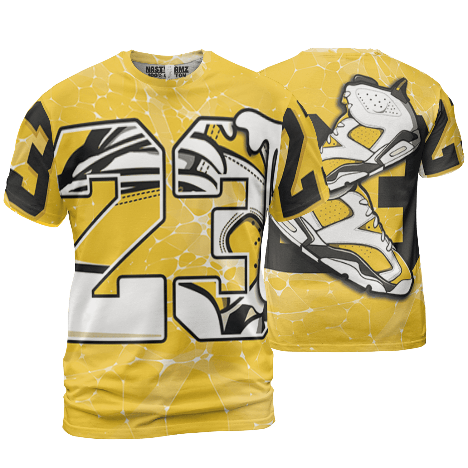 Yellow Ochre 6s T Shirt Match 23 Sneaker 3D All-Over Print - NastyJamz