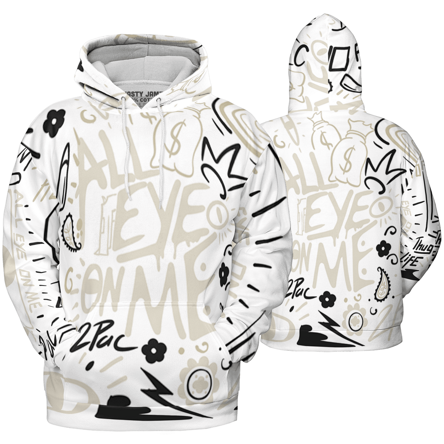 Gratitude 11s Hoodie Match All Eye On Me 3D All-Over Print Doodle Eye - NastyJamz