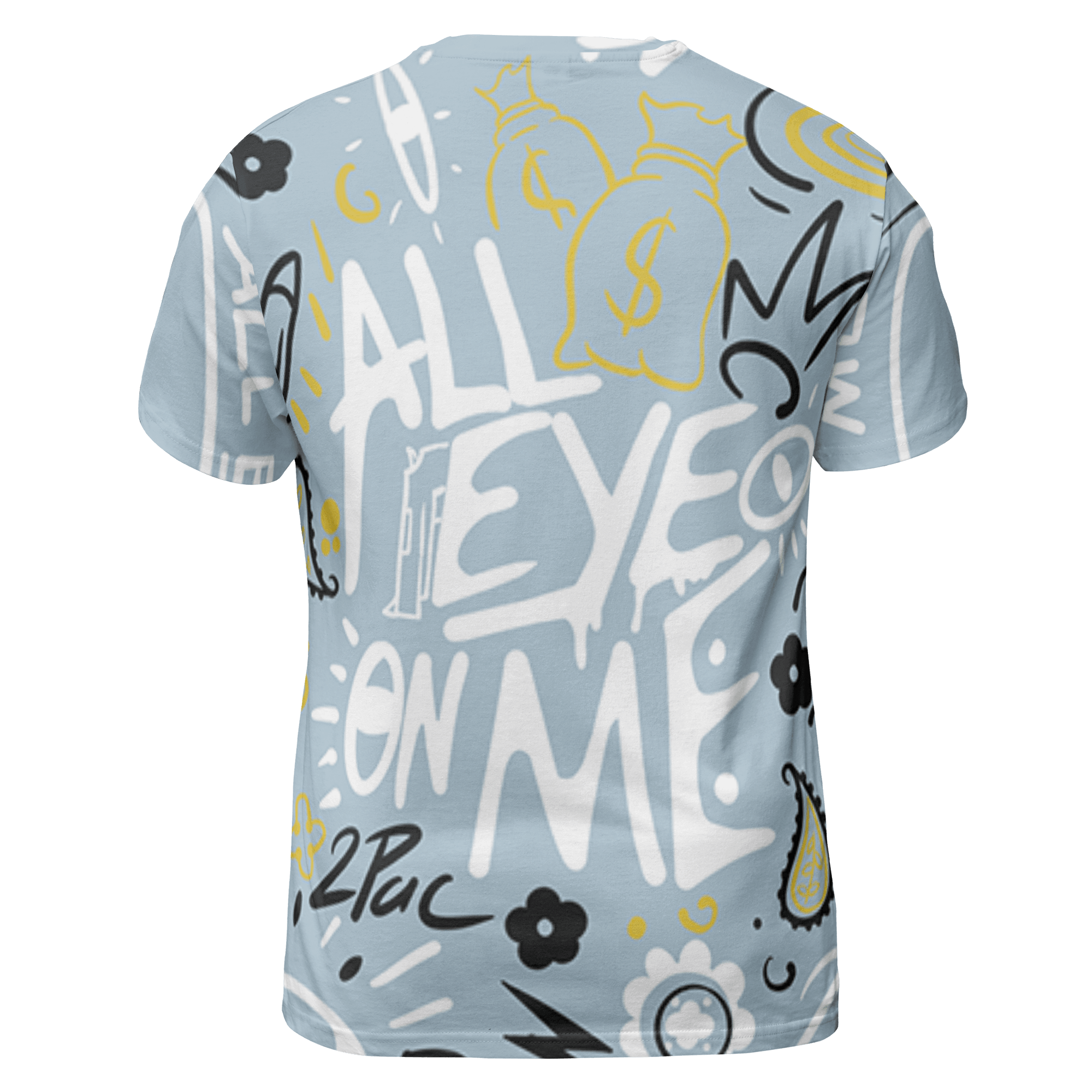 Blue Grey 13s T Shirt Match All Eye On Me 3D All-Over Print Doodle Eye - NastyJamz