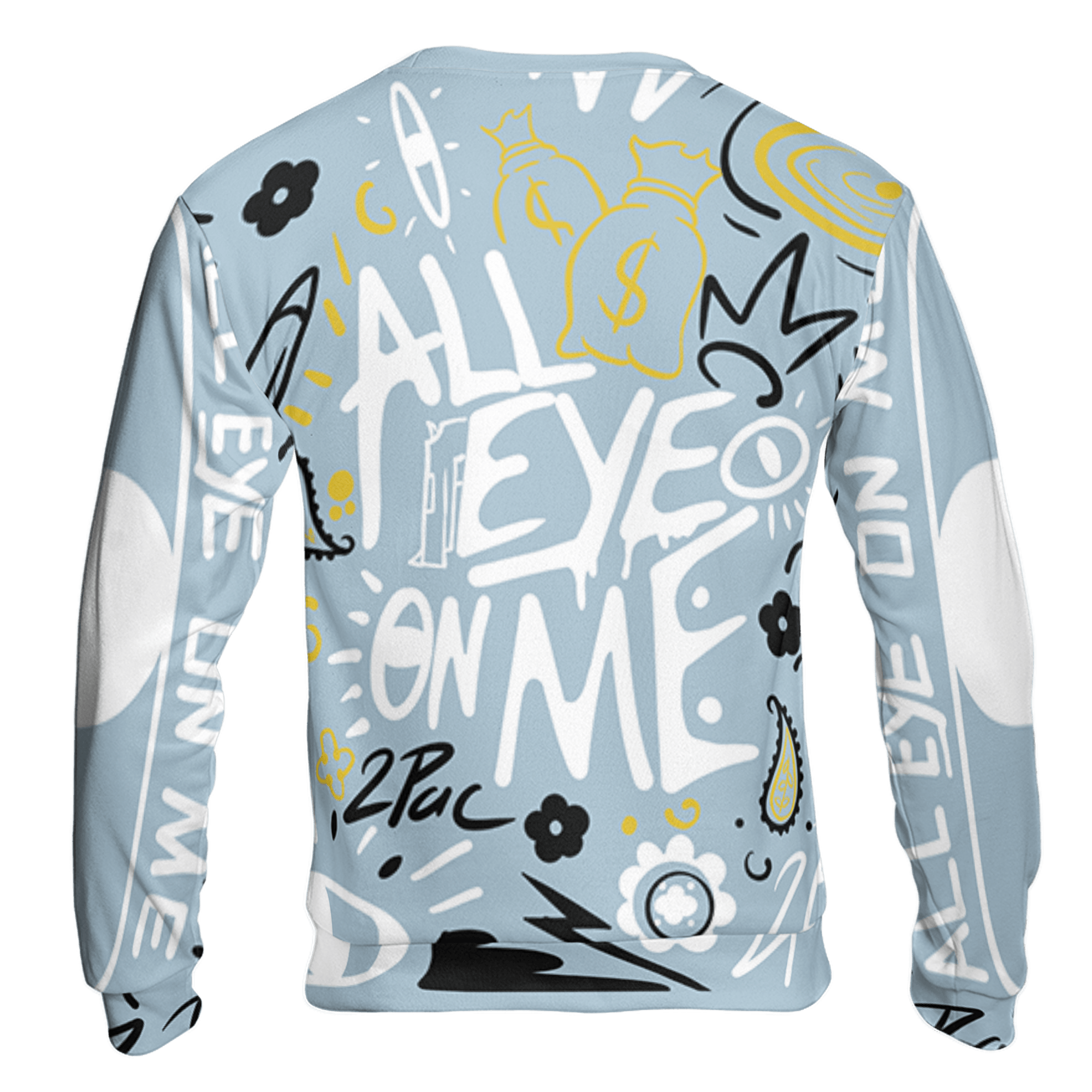Blue Grey 13s Sweatshirt Match All Eye On Me 3D All-Over Print Doodle Eye - NastyJamz