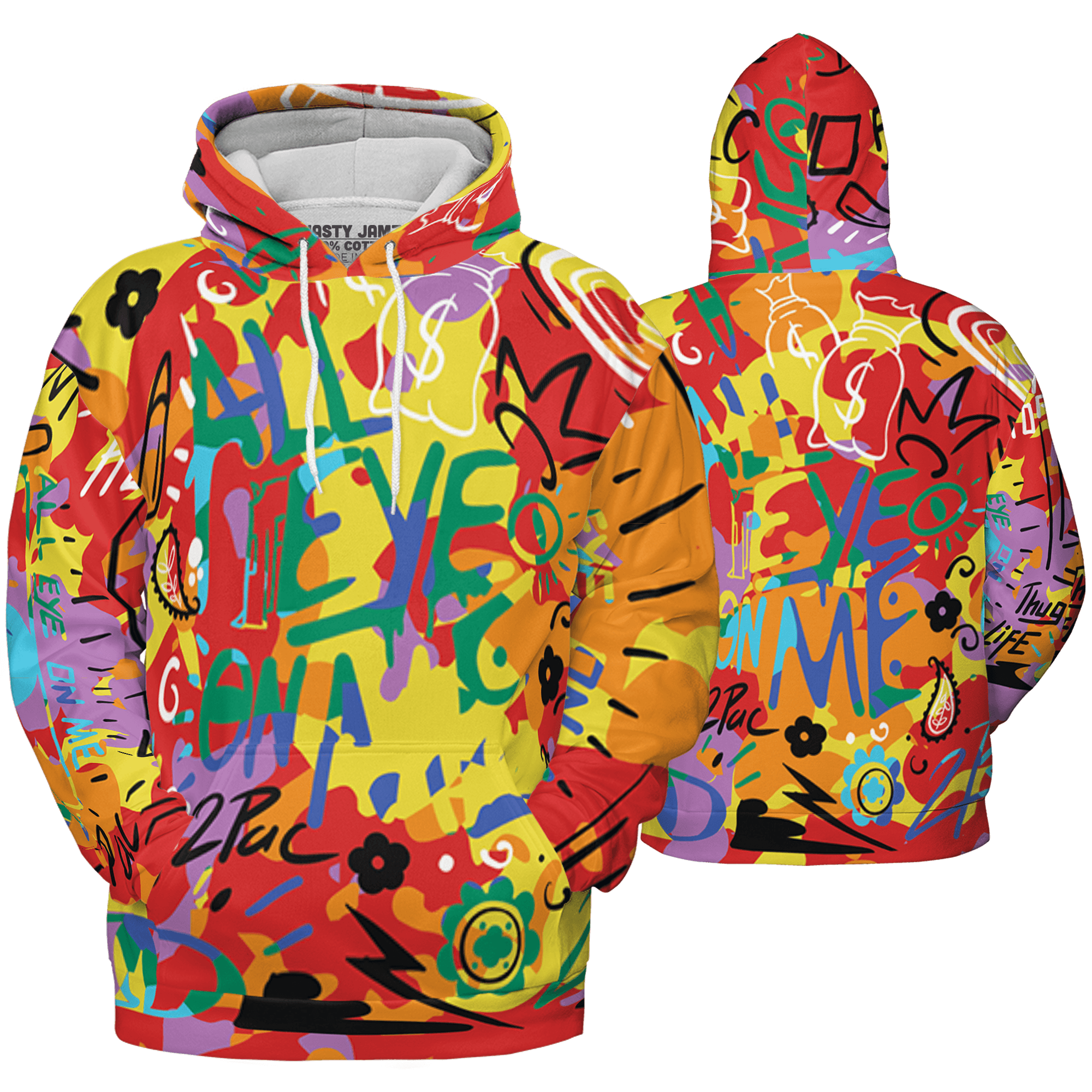 Mid GS Six Championships 1s Hoodie Match All Eye On Me 3D All-Over Print Doodle Eye - NastyJamz