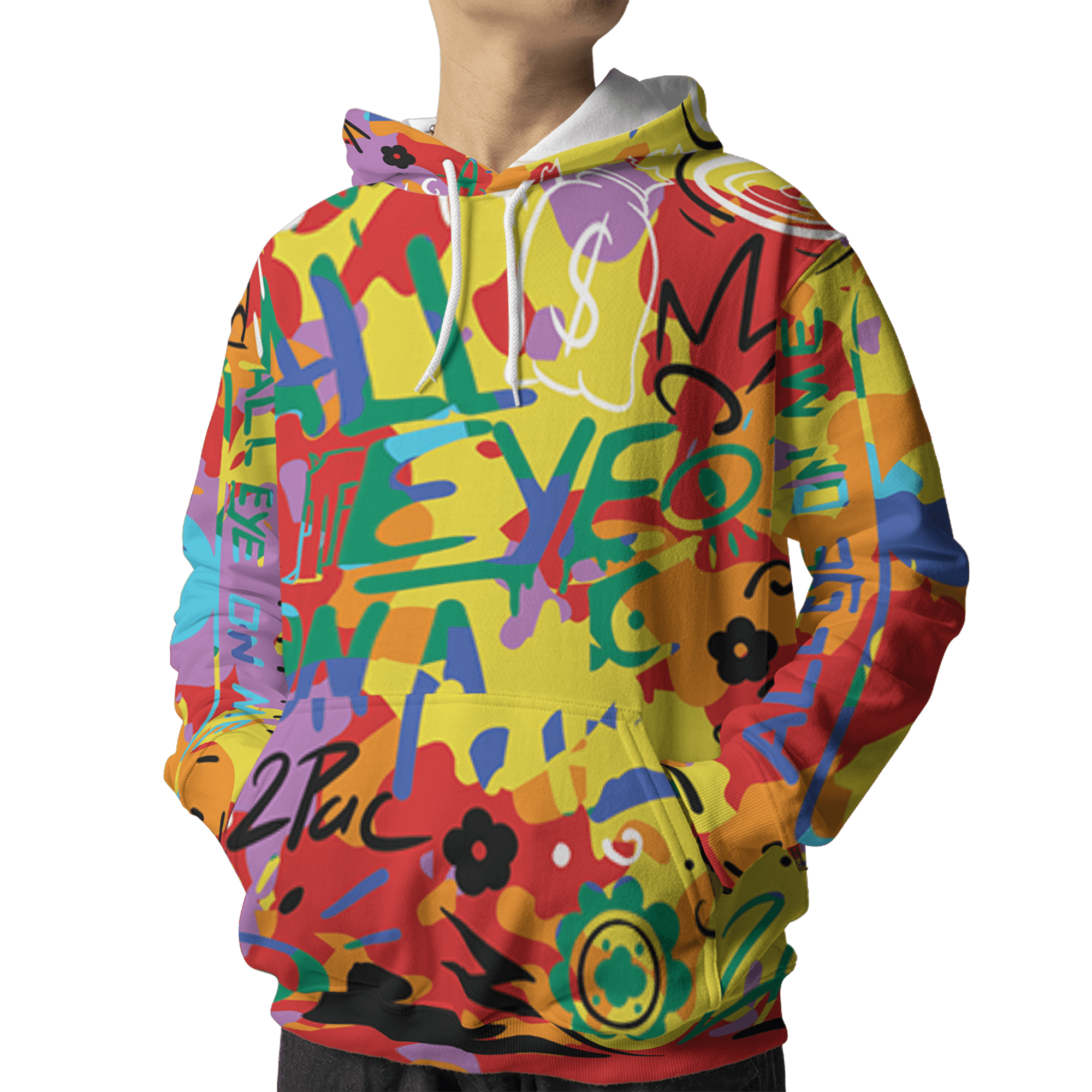 Mid GS Six Championships 1s Hoodie Match All Eye On Me 3D All-Over Print Doodle Eye - NastyJamz