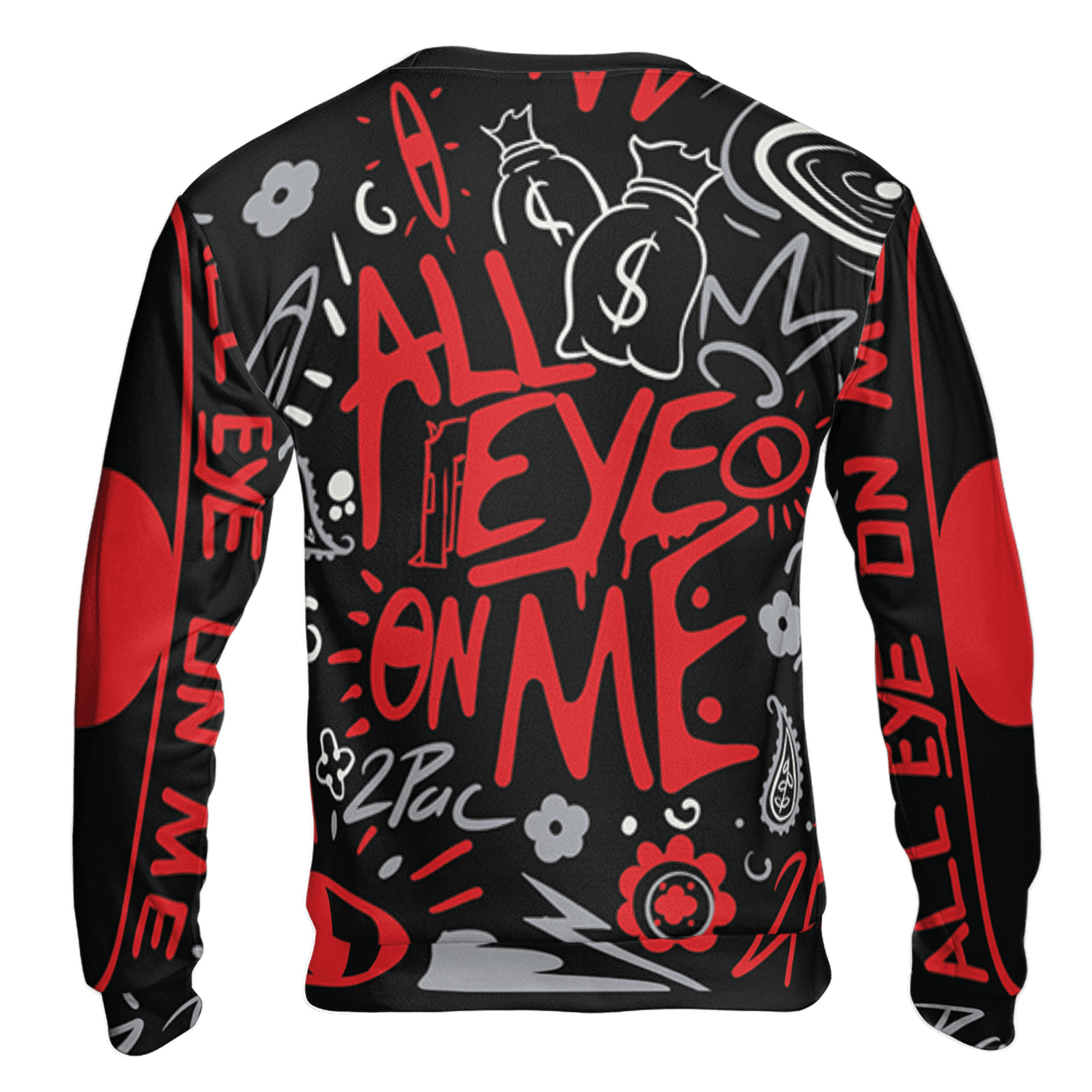 Bred Reimagined 4s Sweatshirt Match All Eye On Me 3D All-Over Print Doodle Eye - NastyJamz