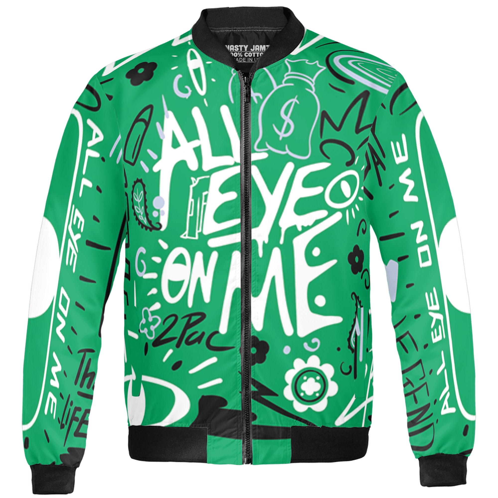 Lucky Green 5s Jacket Match All Eye On Me 3D All-Over Print Doodle Eye - NastyJamz