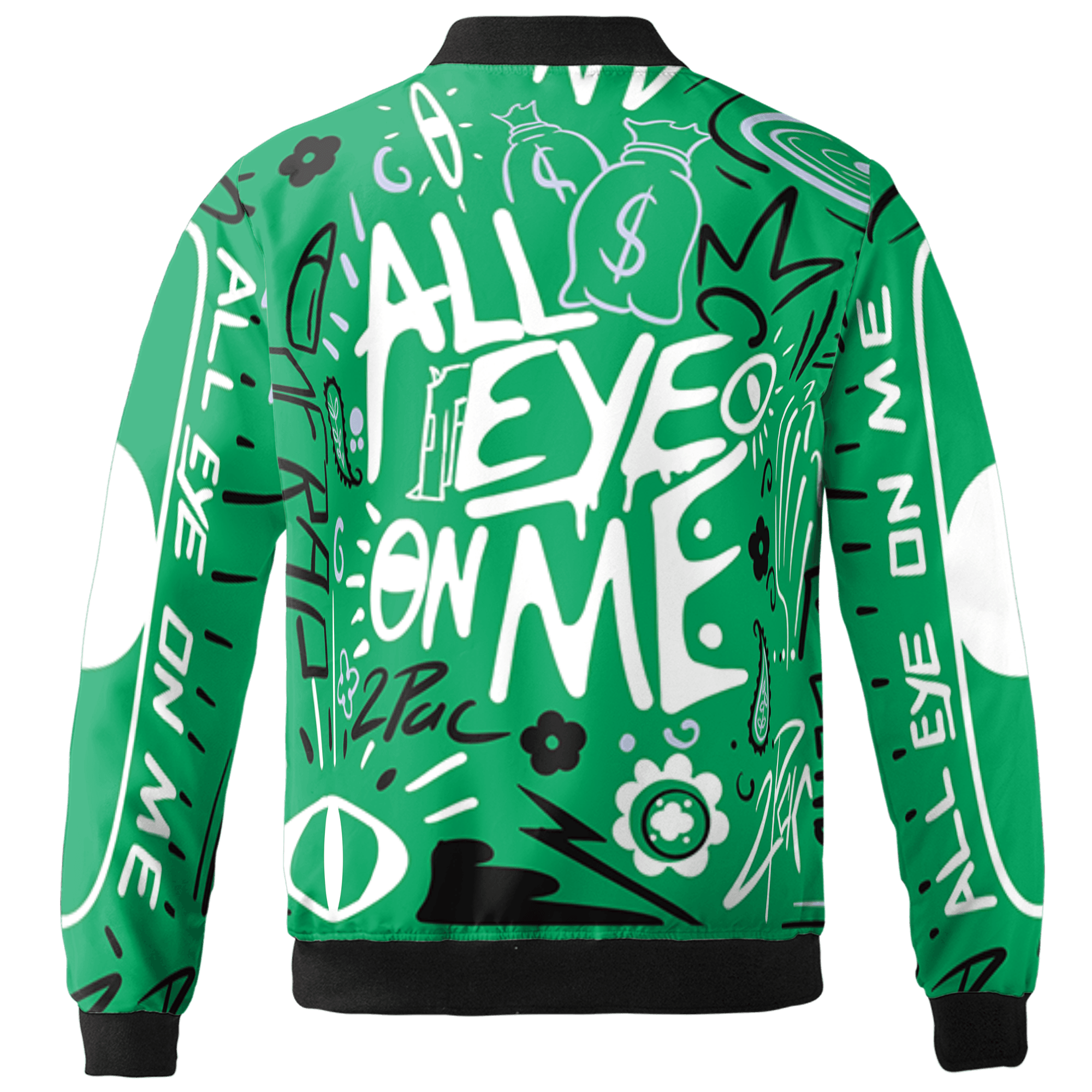 Lucky Green 5s Jacket Match All Eye On Me 3D All-Over Print Doodle Eye - NastyJamz