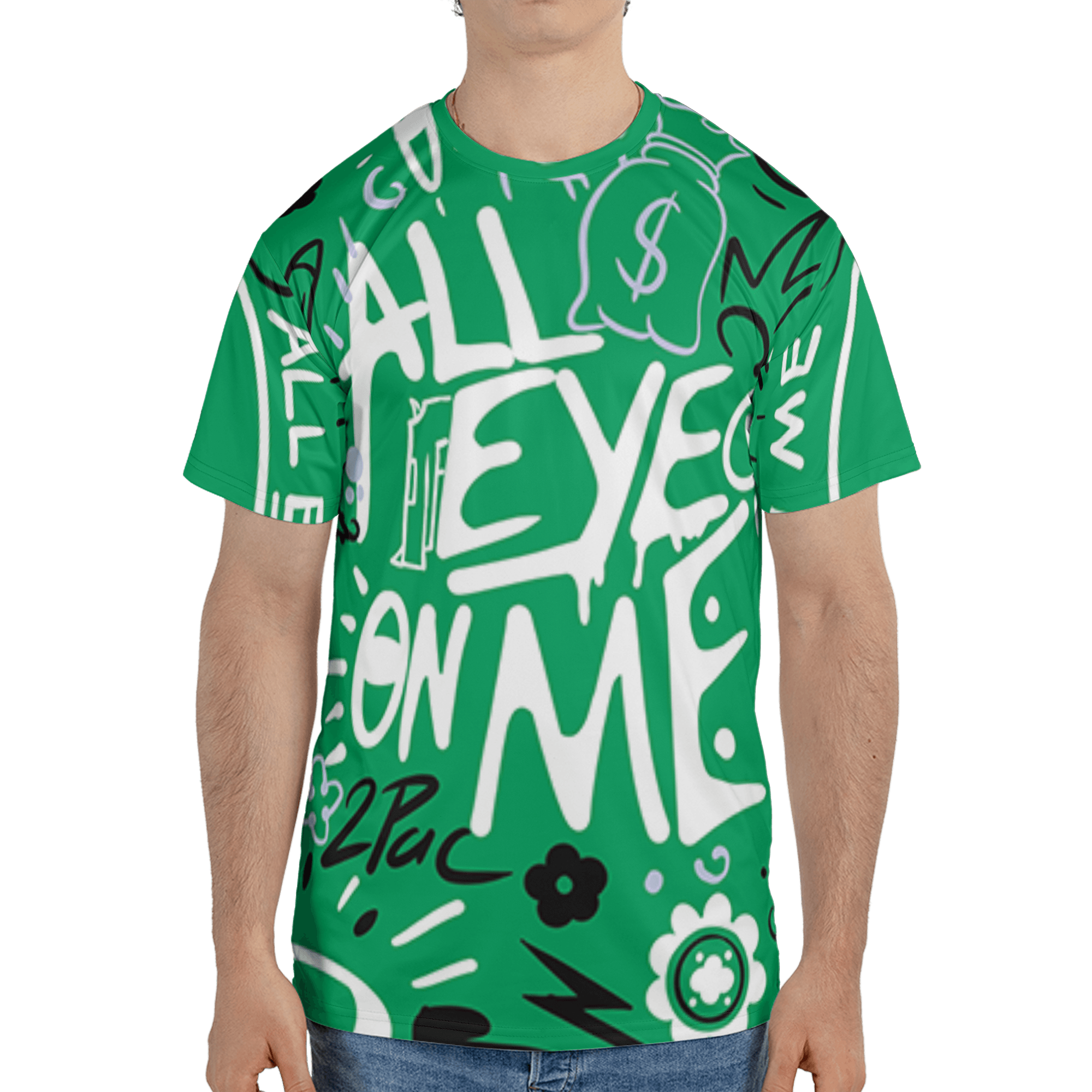 Lucky Green 5s T Shirt Match All Eye On Me 3D All-Over Print Doodle Eye - NastyJamz