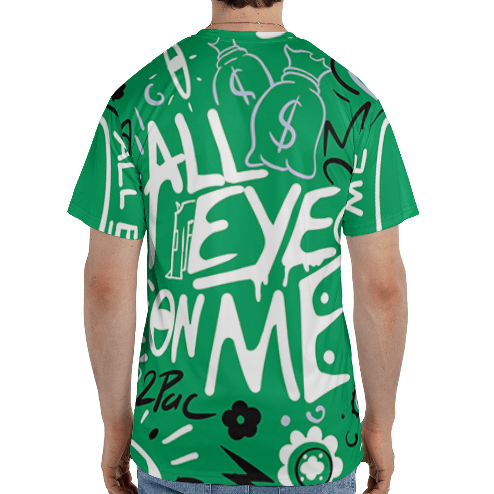 Lucky Green 5s T Shirt Match All Eye On Me 3D All-Over Print Doodle Eye - NastyJamz
