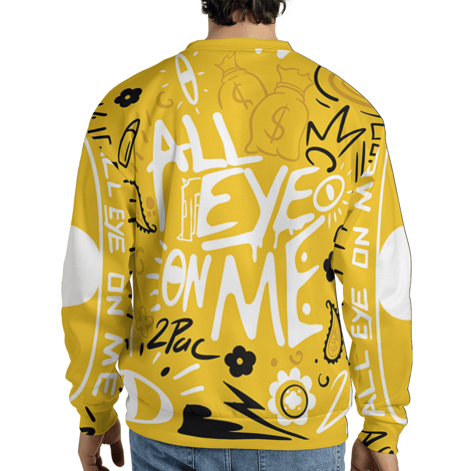 Yellow Ochre 6s Sweatshirt Match All Eye On Me 3D All-Over Print Doodle Eye - NastyJamz