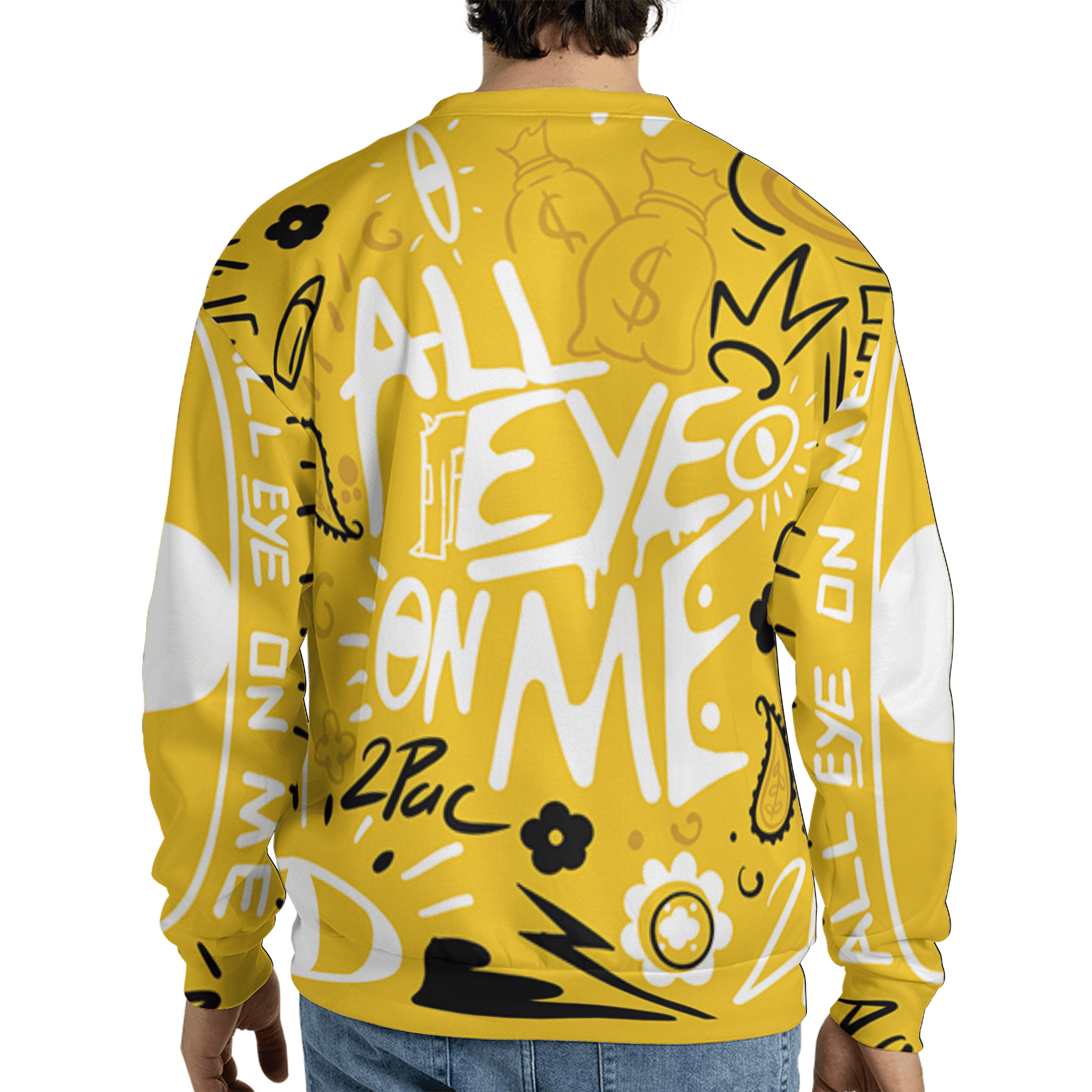 Yellow Ochre 6s Sweatshirt Match All Eye On Me 3D All-Over Print Doodle Eye - NastyJamz