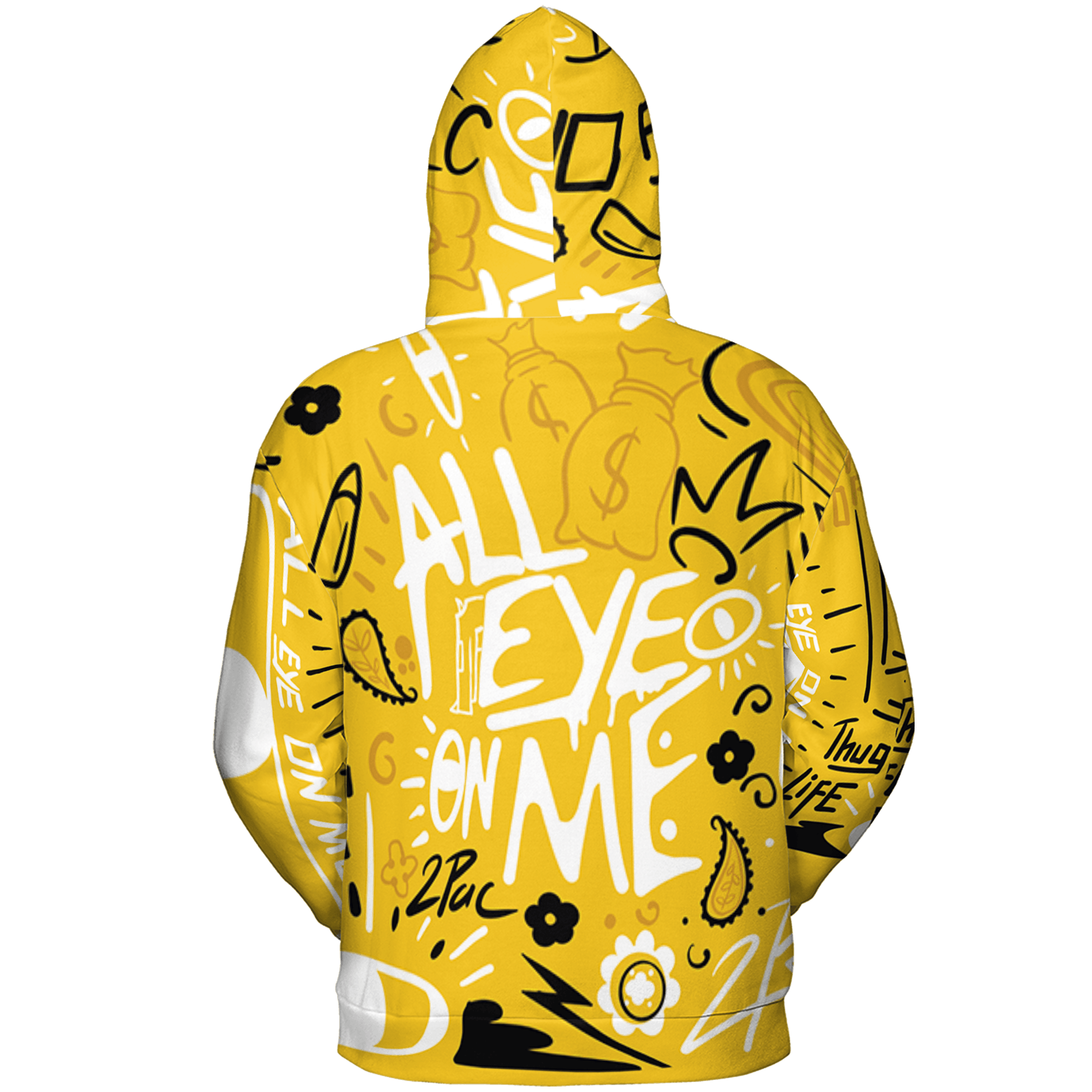 Yellow Ochre 6s Hoodie Match All Eye On Me 3D All-Over Print Doodle Eye - NastyJamz