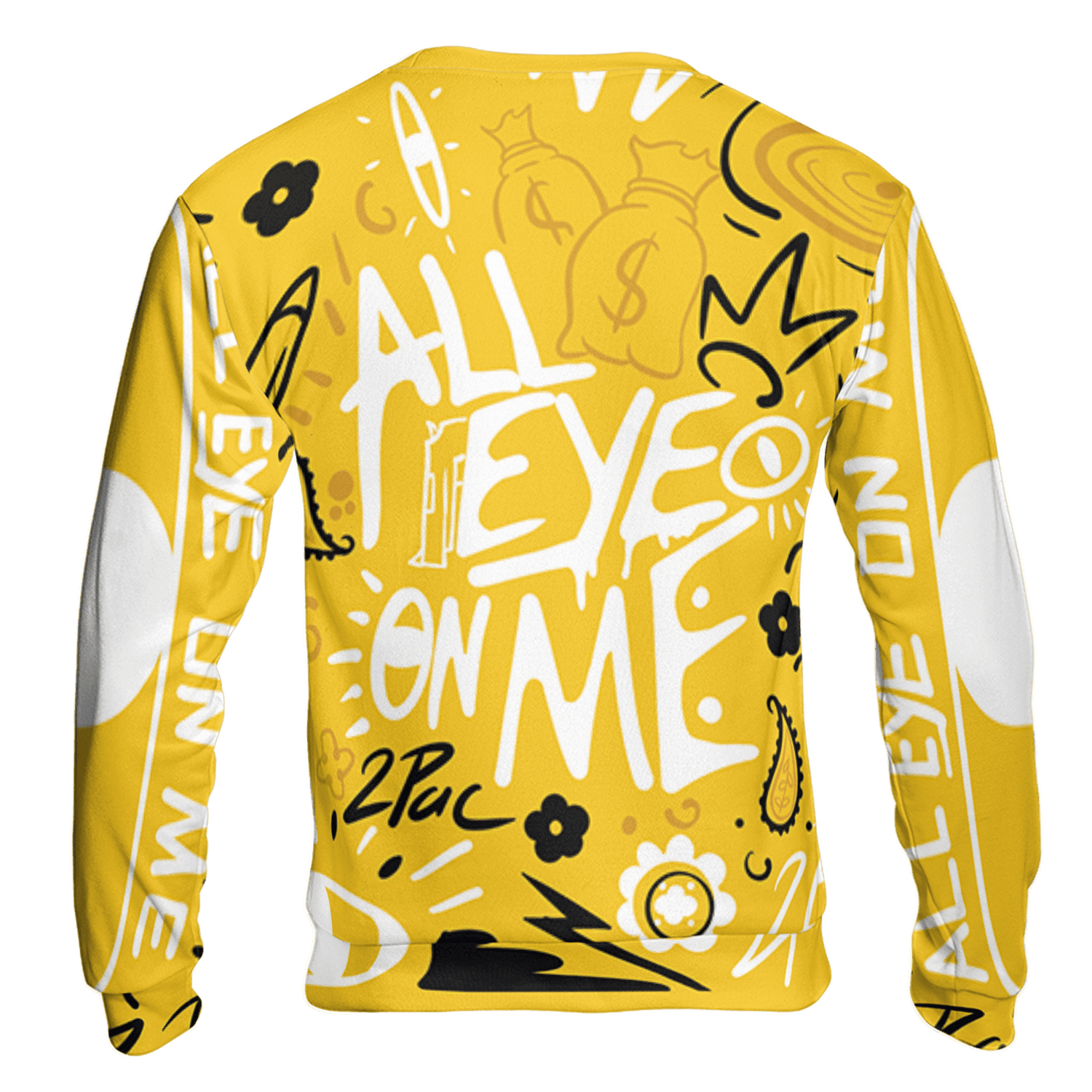 Yellow Ochre 6s Sweatshirt Match All Eye On Me 3D All-Over Print Doodle Eye - NastyJamz