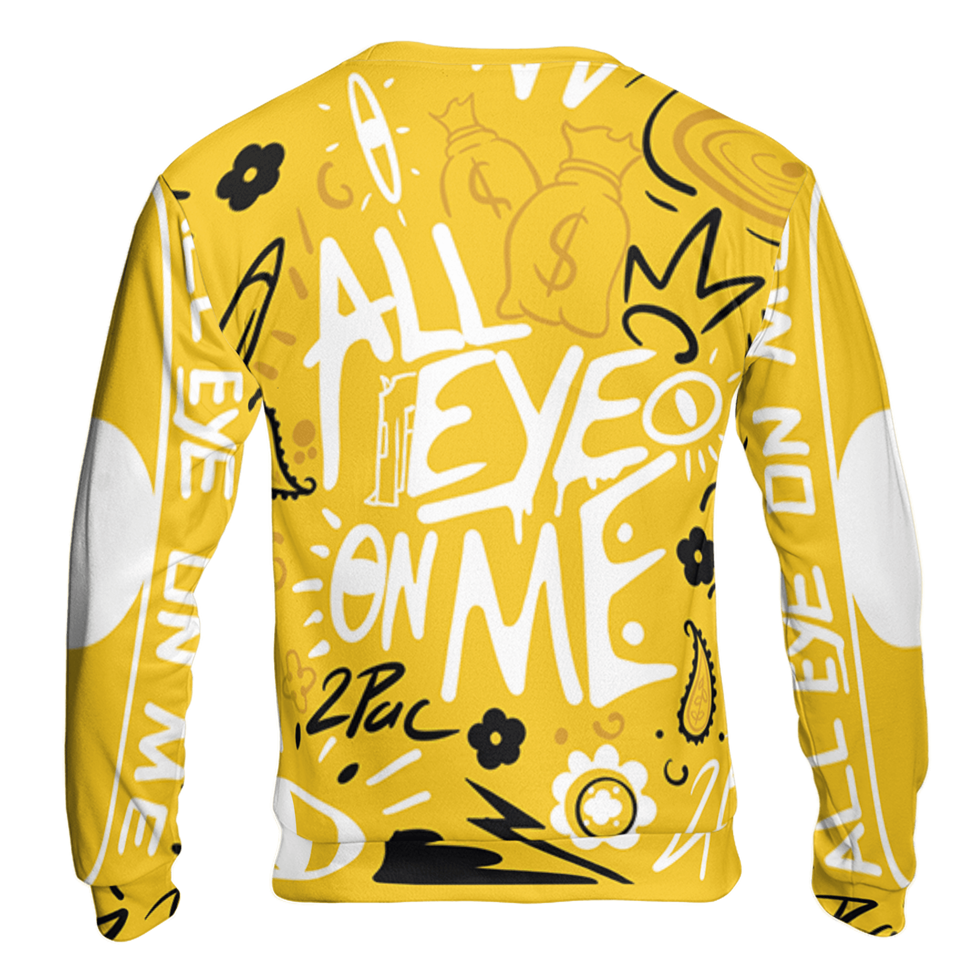 Yellow Ochre 6s Sweatshirt Match All Eye On Me 3D All-Over Print Doodle Eye - NastyJamz