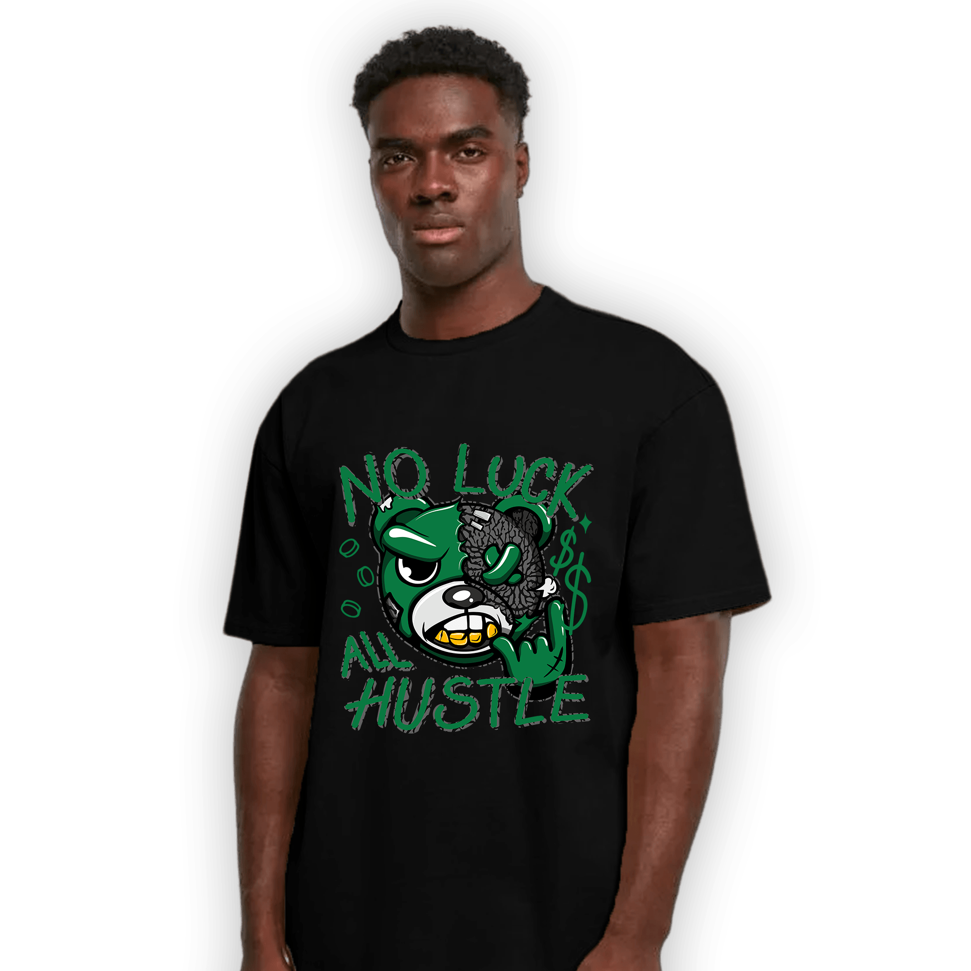 Lucky Green 3s T Shirt Match All Hustle - NastyJamz