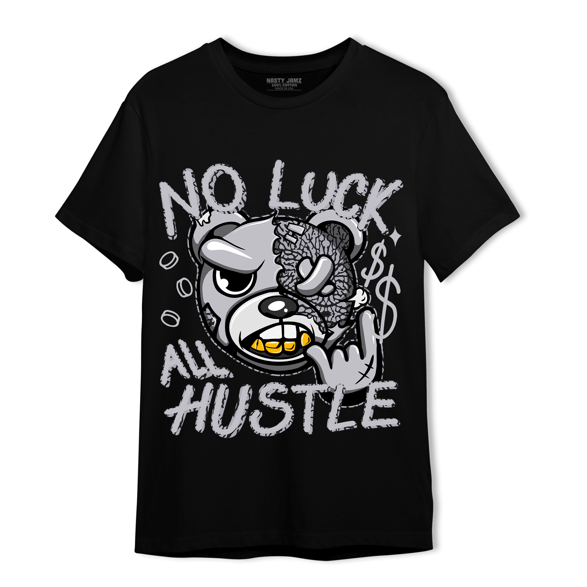 Off Noir 3s T Shirt Match All Hustle - NastyJamz