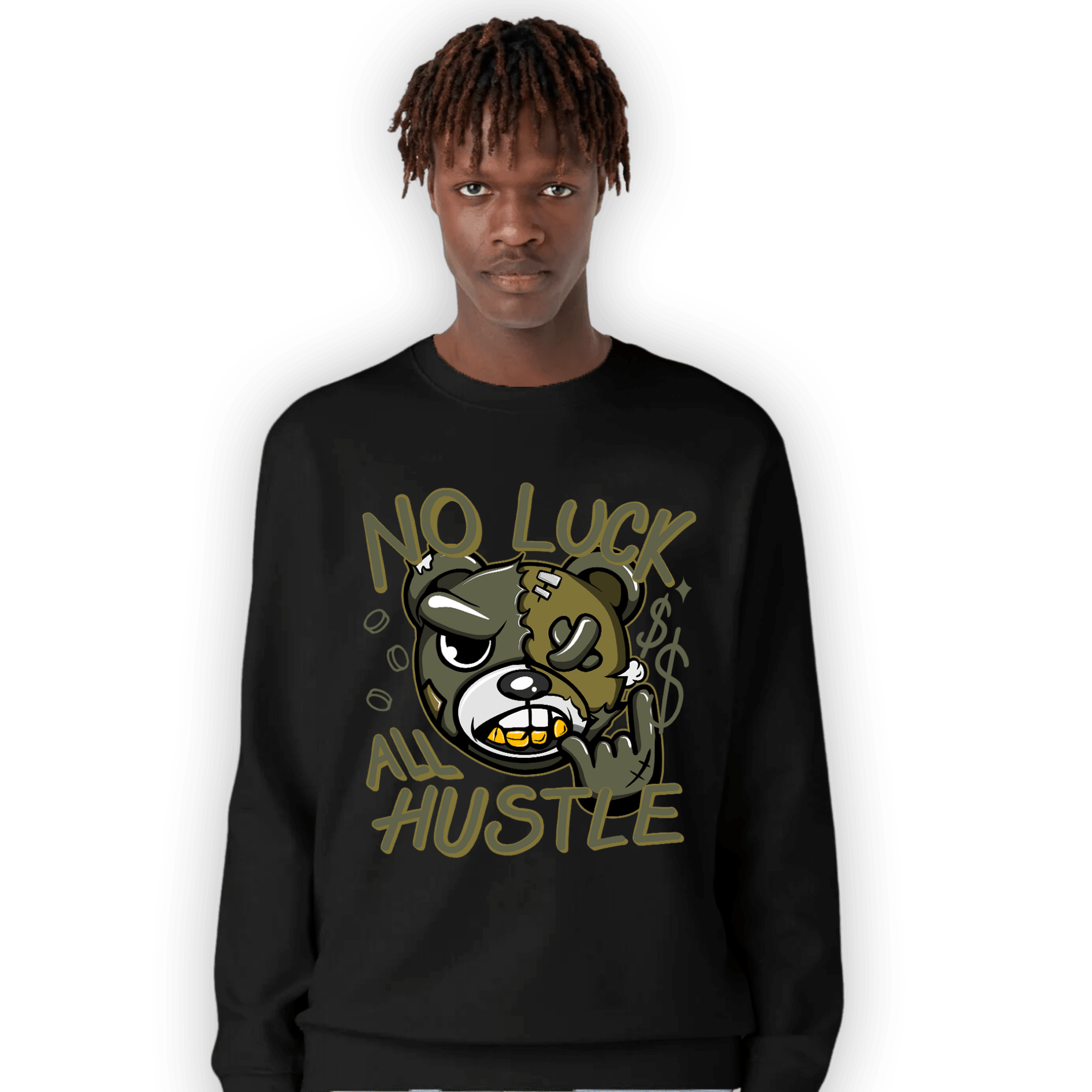 SE Craft Medium Olive 4s Sweatshirt Match All Hustle - NastyJamz