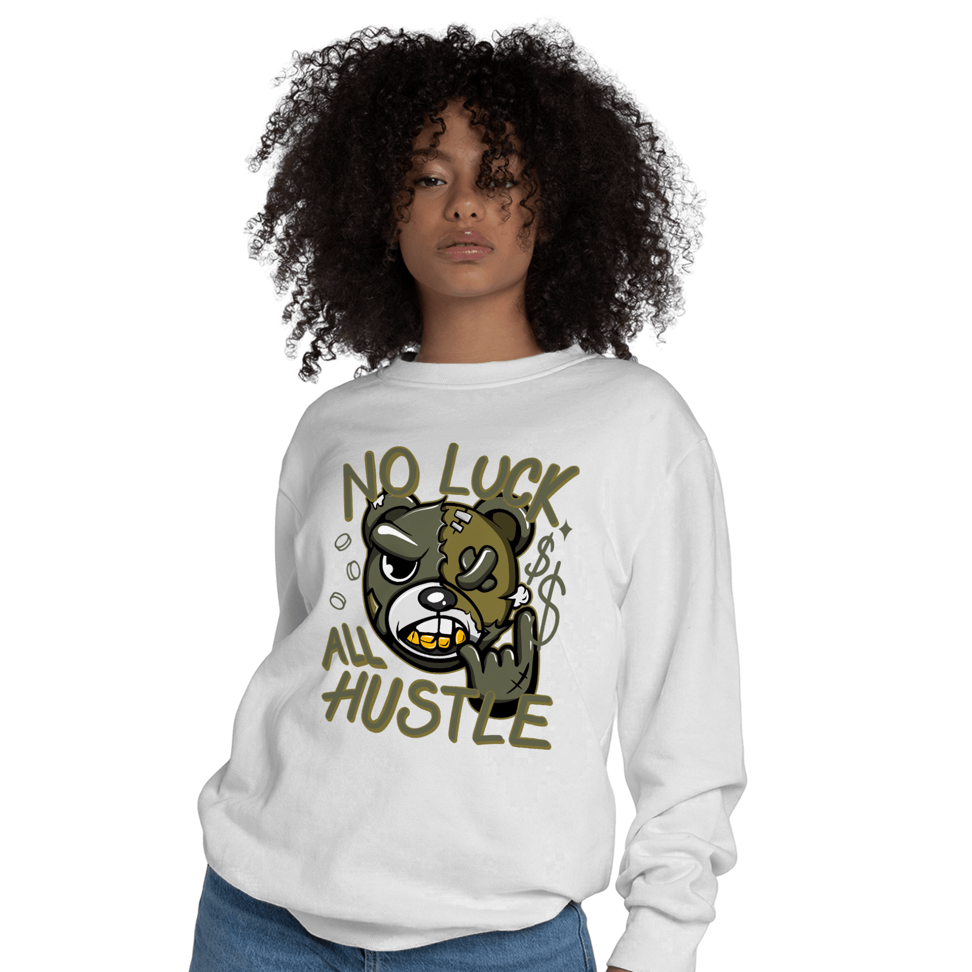 SE Craft Medium Olive 4s Sweatshirt Match All Hustle - NastyJamz
