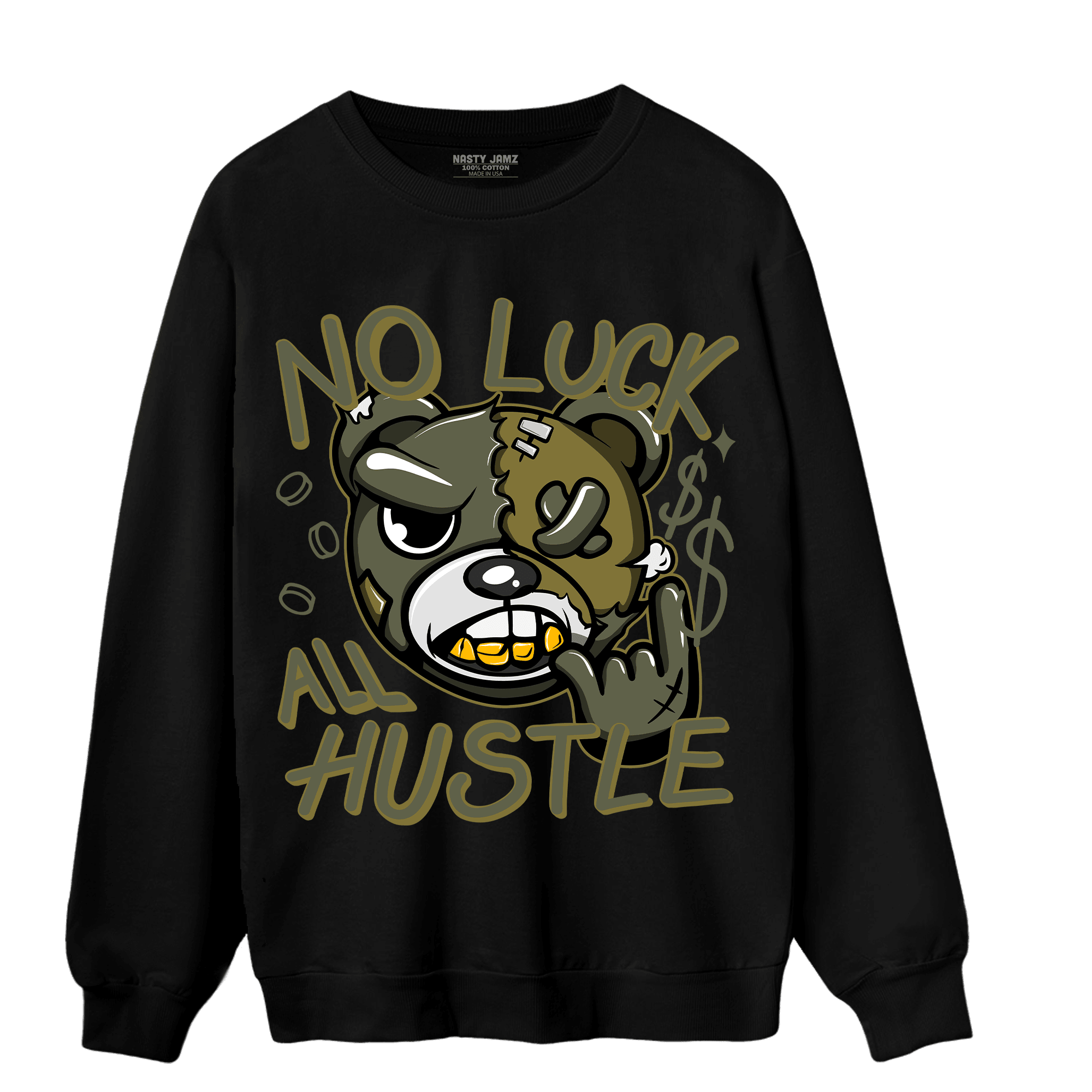 SE Craft Medium Olive 4s Sweatshirt Match All Hustle - NastyJamz