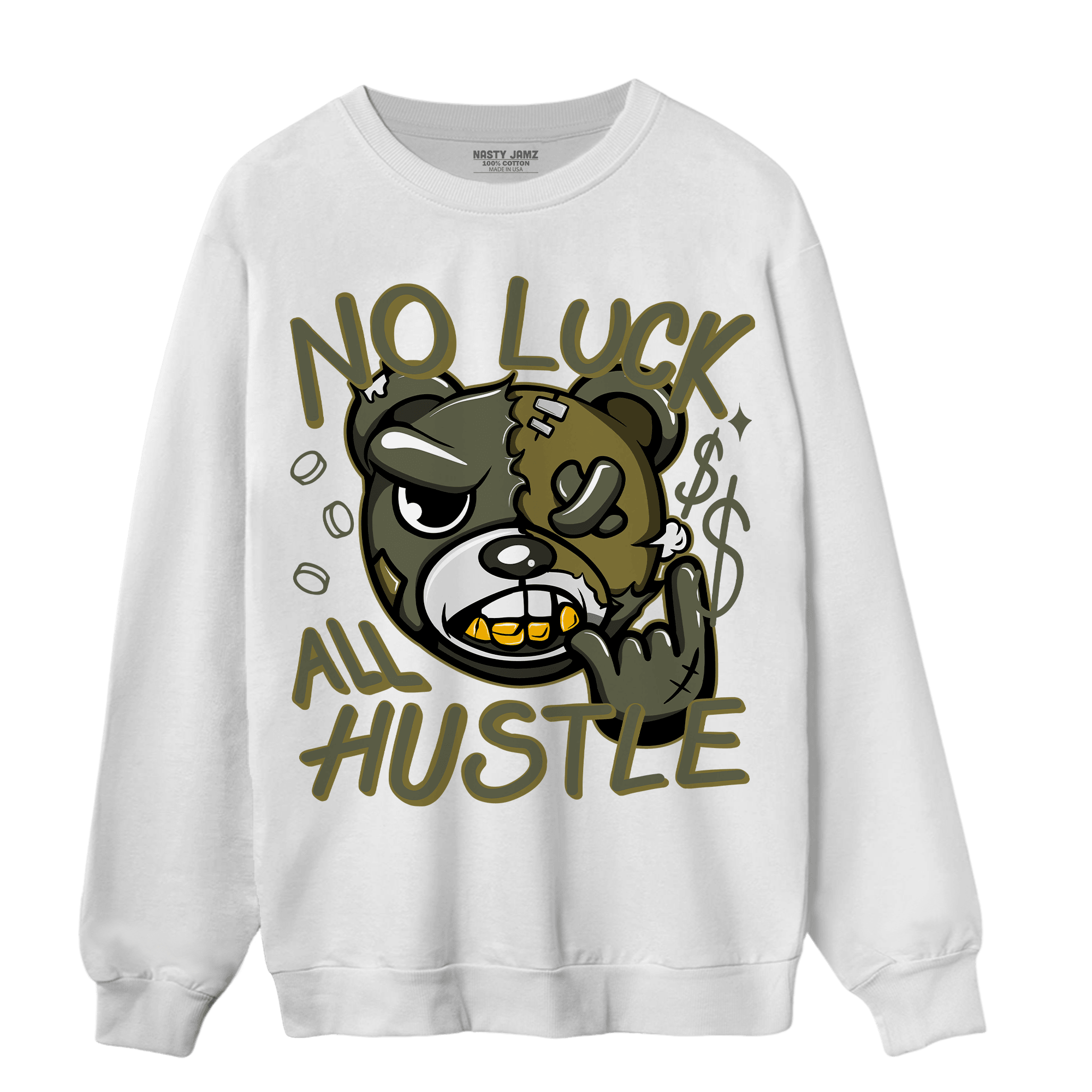 SE Craft Medium Olive 4s Sweatshirt Match All Hustle - NastyJamz